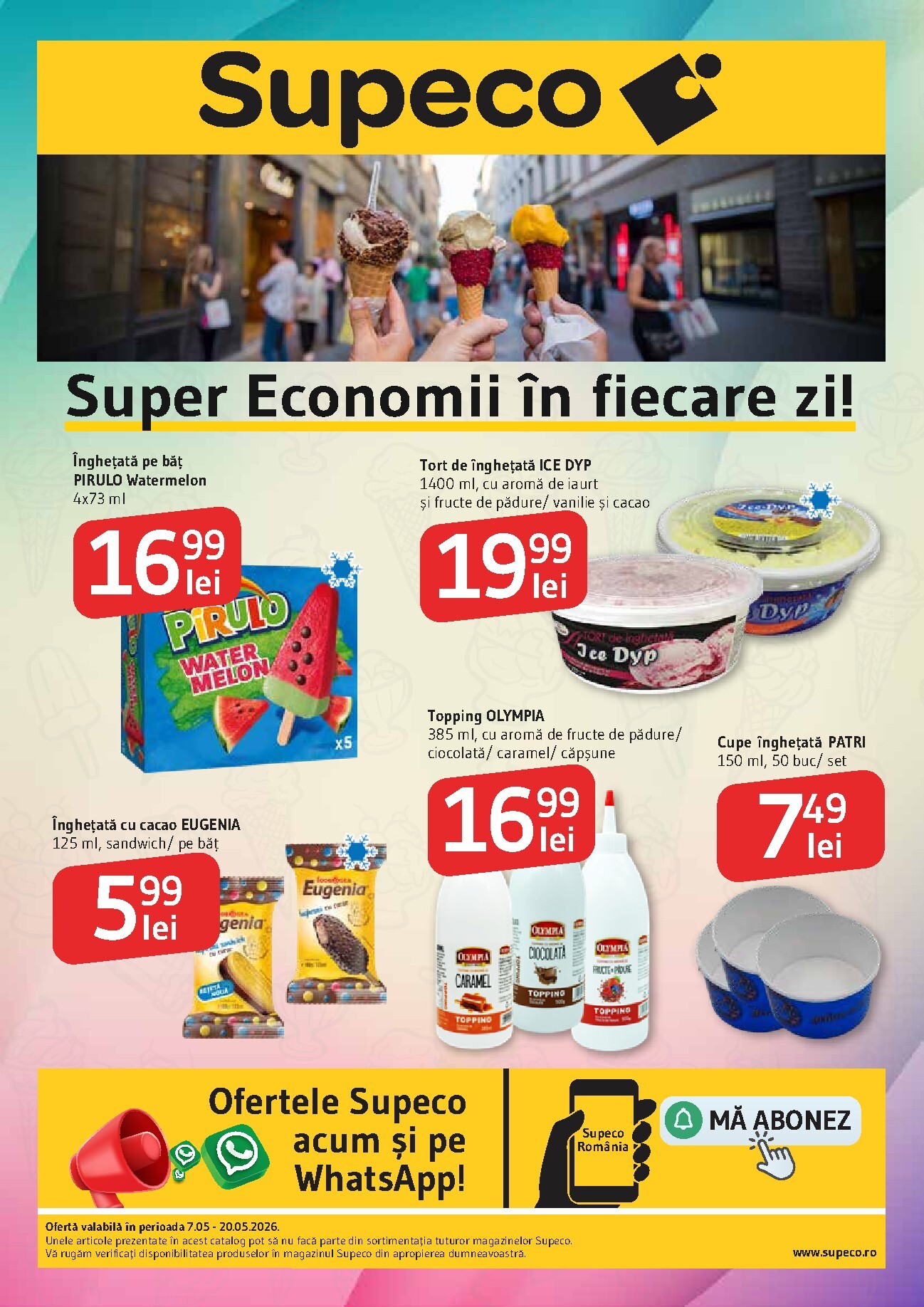 supeco - Pliantele viitoare Supeco - Catalog Inghetata valabil de la joi 07.05.2026 până la miercuri 20.05.2026