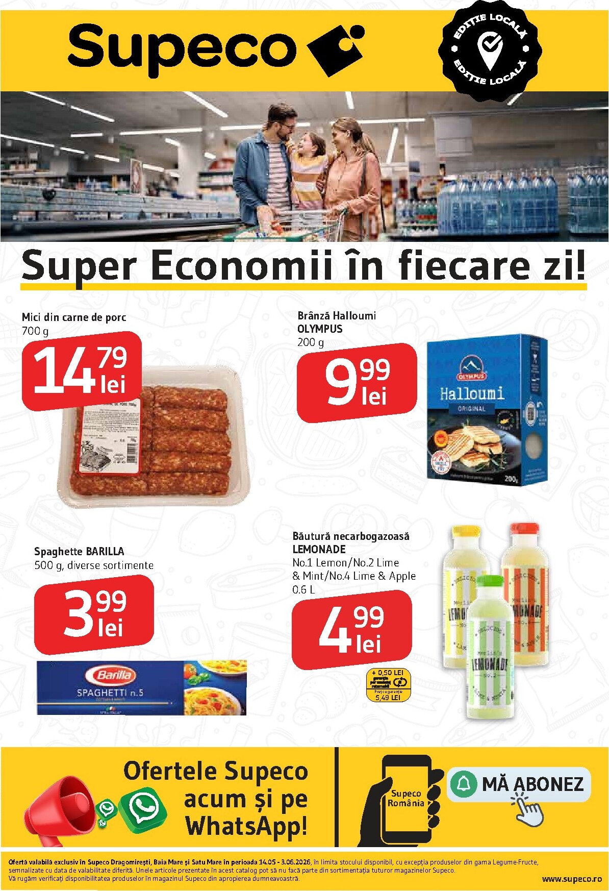 supeco - Pliantele viitoare Supeco - Dragomiresti, Baia Mare si Satu Mare valabil de la joi 14.05.2026 până la miercuri 03.06.2026