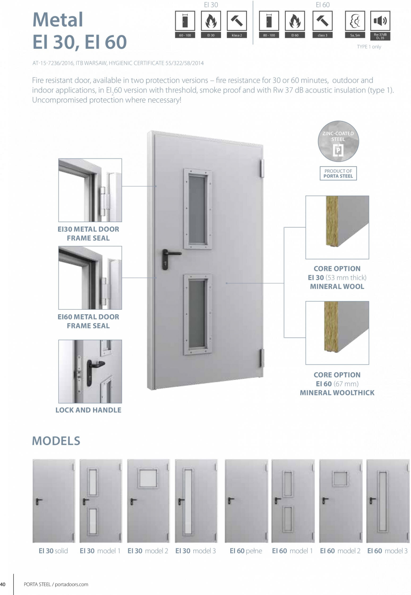 porta-doors - Porta - Catalog uși din oțel tehnice și de exterior - page: 40
