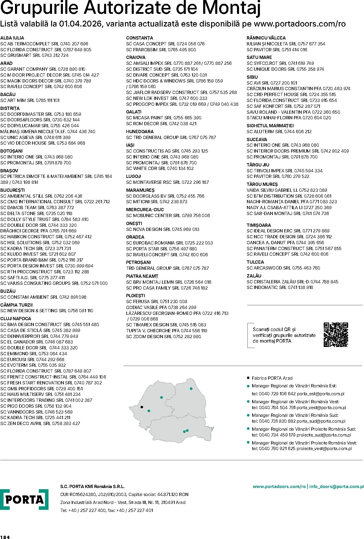 porta-doors - Brosura Porta Doors valabilă de la miercuri 01.04.2026 până la joi 31.12.2026 - page: 186