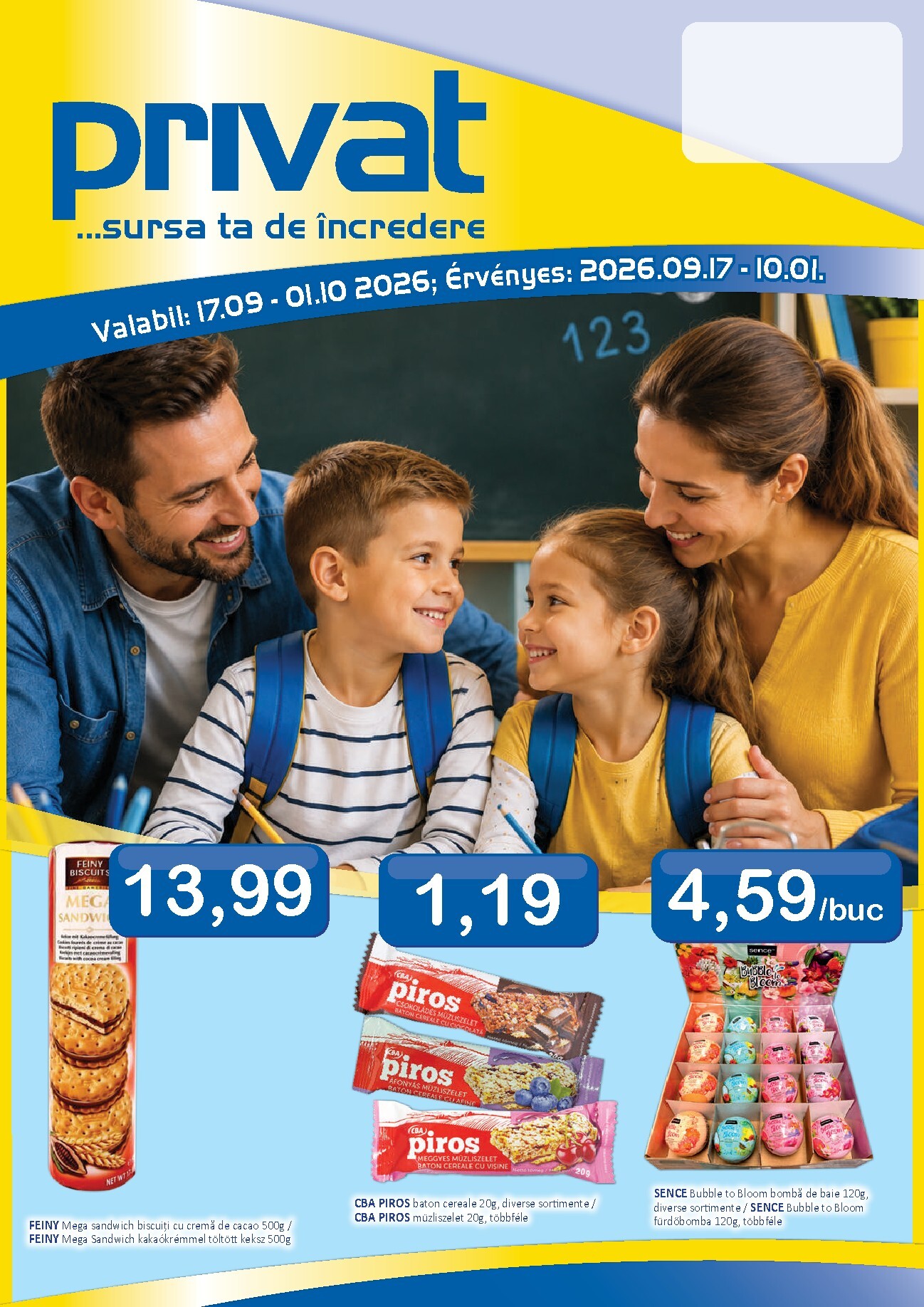 cba - Pliantele viitoare CBA - Privat Septembrie valabil de la joi 17.09.2026 până la joi 01.10.2026