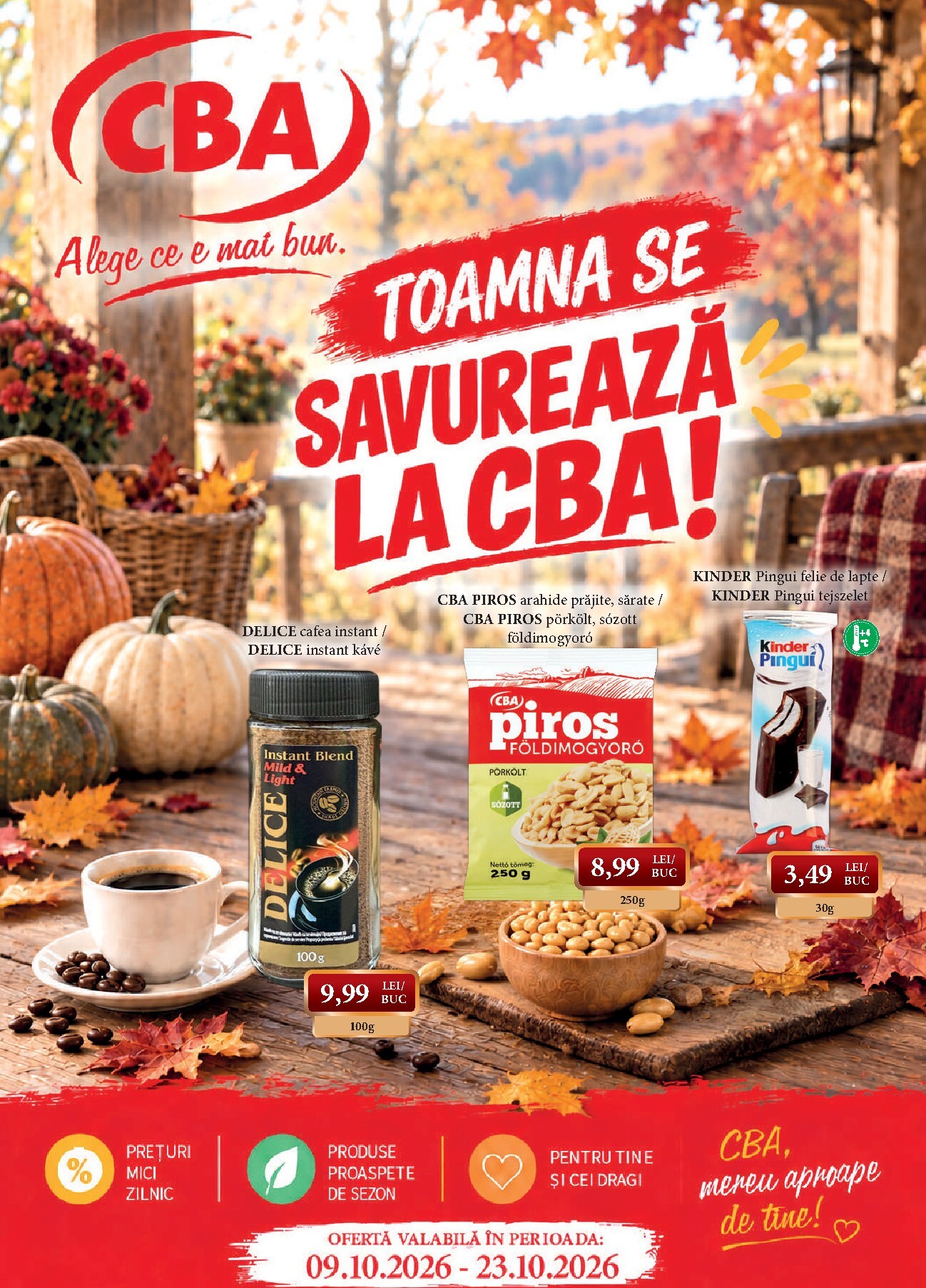 cba - CBA - Octombrie pliante pentru săptămâna viitoare de la vineri 09.10.2026 până la vineri 23.10.2026
