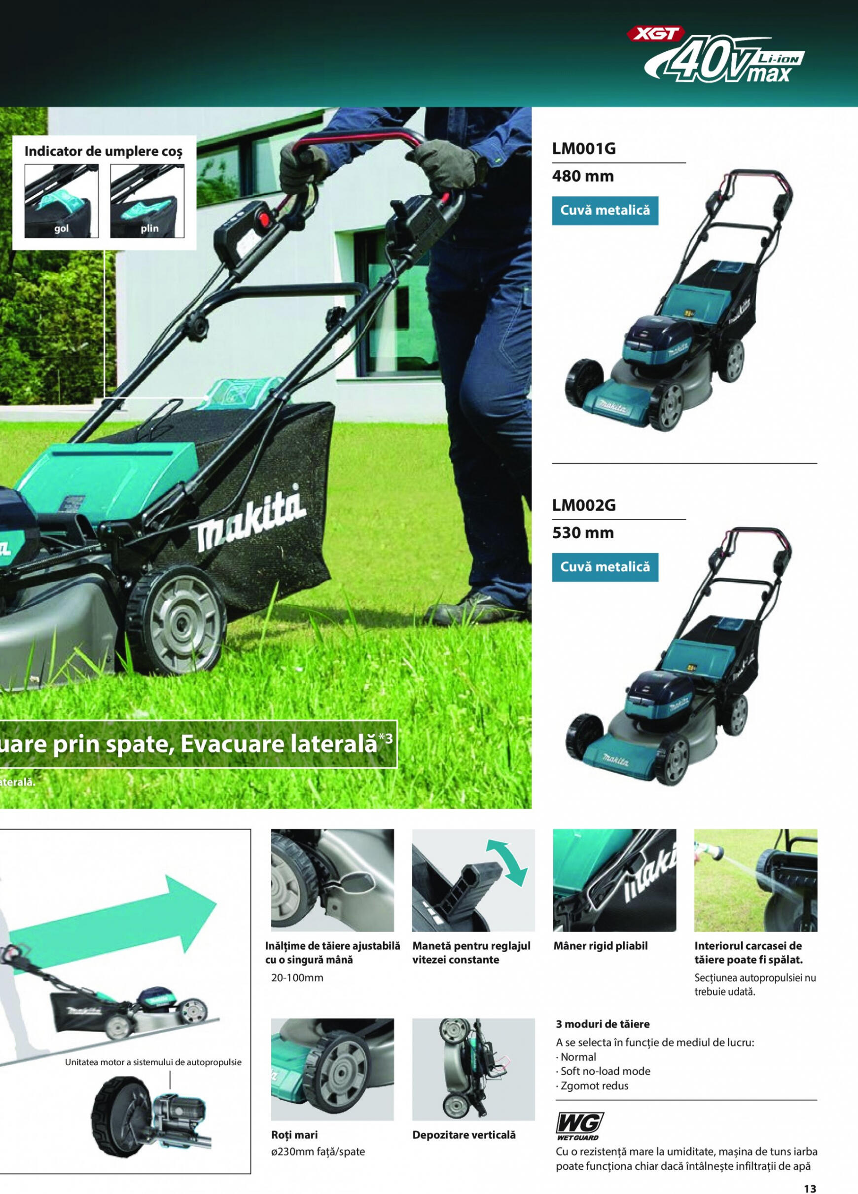 makita - Catalog nou Makita - Broșură Mașini de grădină cu acumulatori XGT 40Vmax/80Vmax 19.06. - 31.08. - page: 13