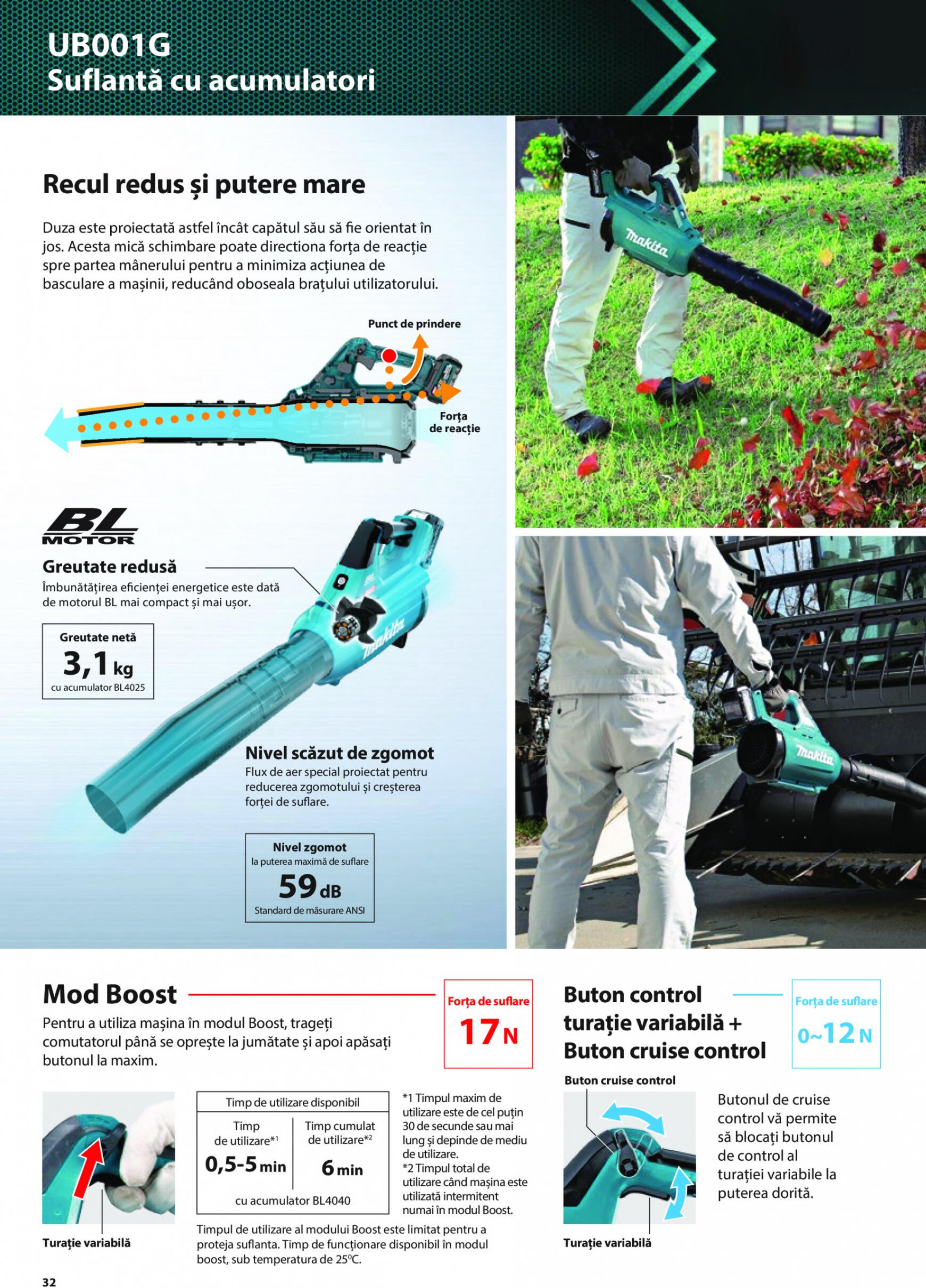 makita - Catalog nou Makita - Broșură Mașini de grădină cu acumulatori XGT 40Vmax/80Vmax 19.06. - 31.08. - page: 32