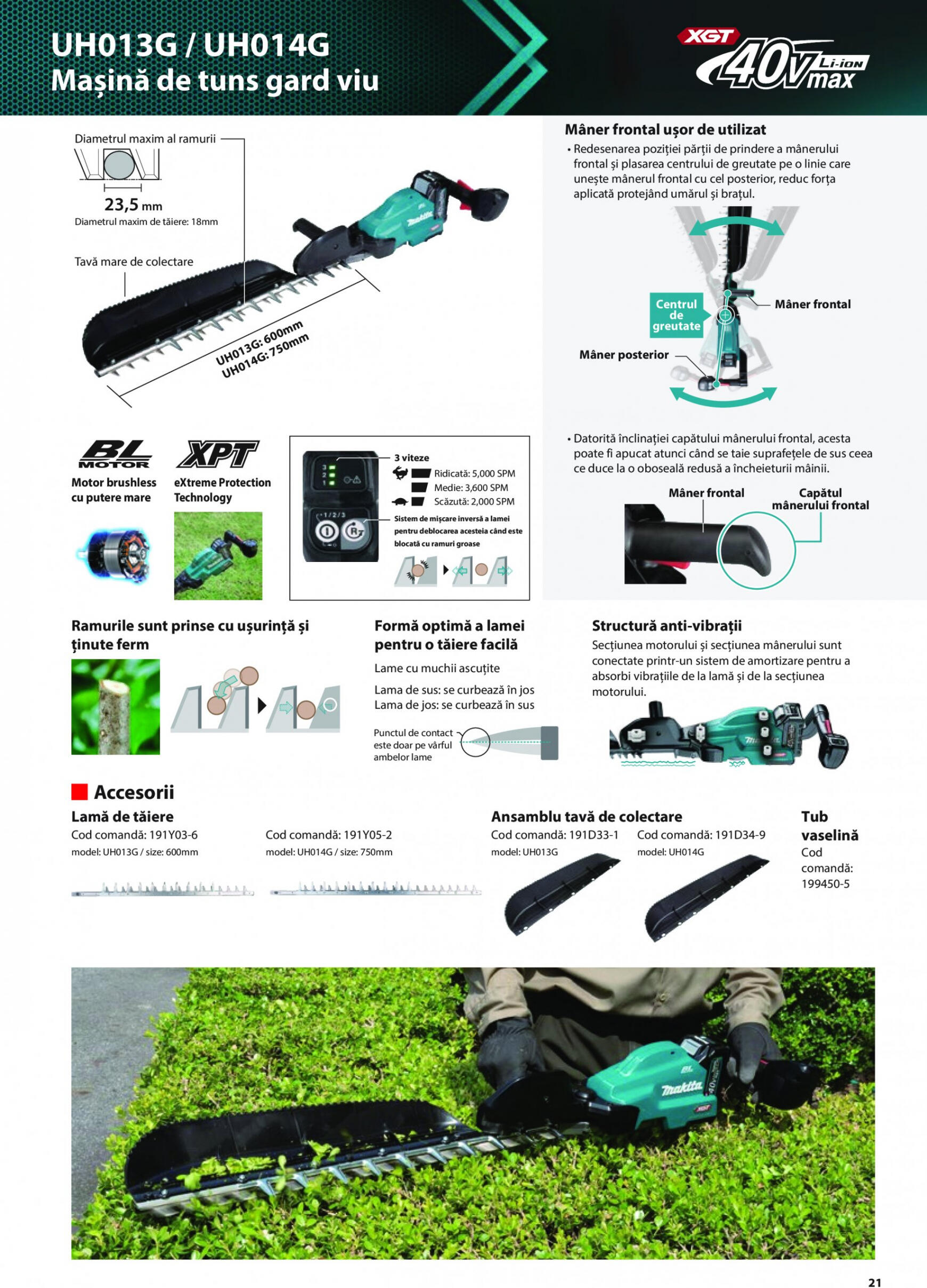 makita - Catalog nou Makita - Broșură Mașini de grădină cu acumulatori XGT 40Vmax/80Vmax 19.06. - 31.08. - page: 21