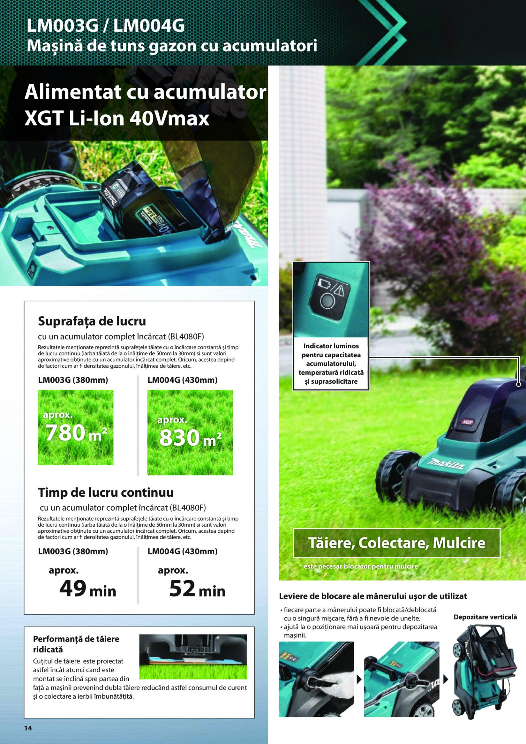 makita - Catalog nou Makita - Broșură Mașini de grădină cu acumulatori XGT 40Vmax/80Vmax 19.06. - 31.08. - page: 14