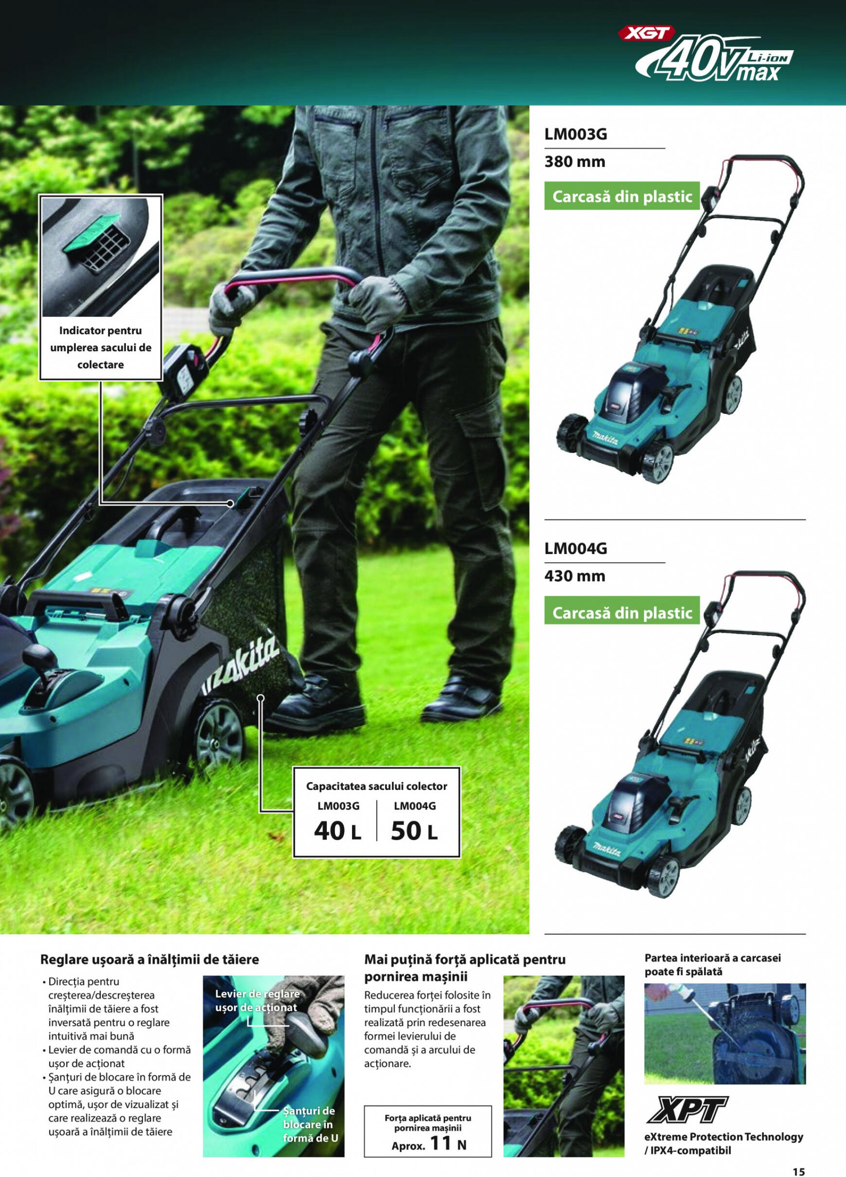 makita - Catalog nou Makita - Broșură Mașini de grădină cu acumulatori XGT 40Vmax/80Vmax 19.06. - 31.08. - page: 15