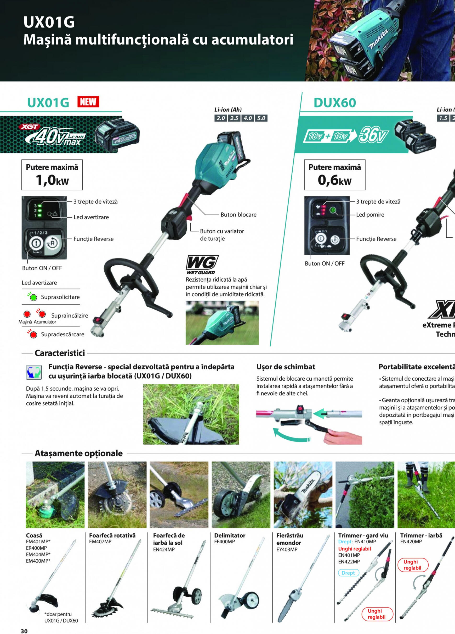 makita - Catalog nou Makita - Broșură Mașini de grădină cu acumulatori XGT 40Vmax/80Vmax 19.06. - 31.08. - page: 30