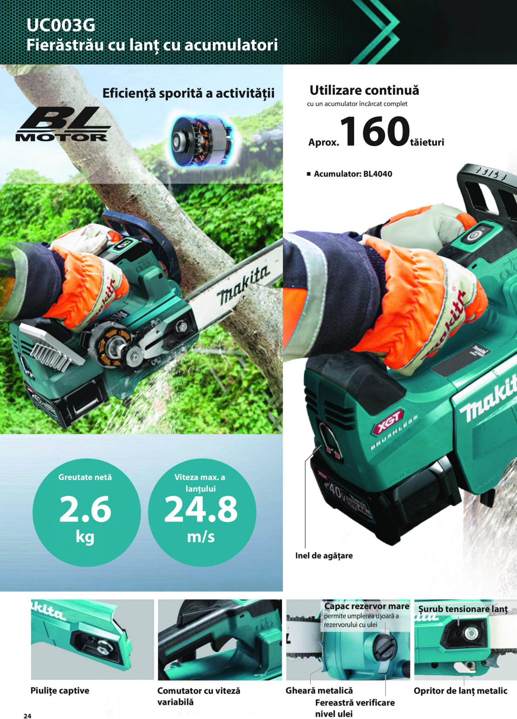 makita - Catalog nou Makita - Broșură Mașini de grădină cu acumulatori XGT 40Vmax/80Vmax 19.06. - 31.08. - page: 24