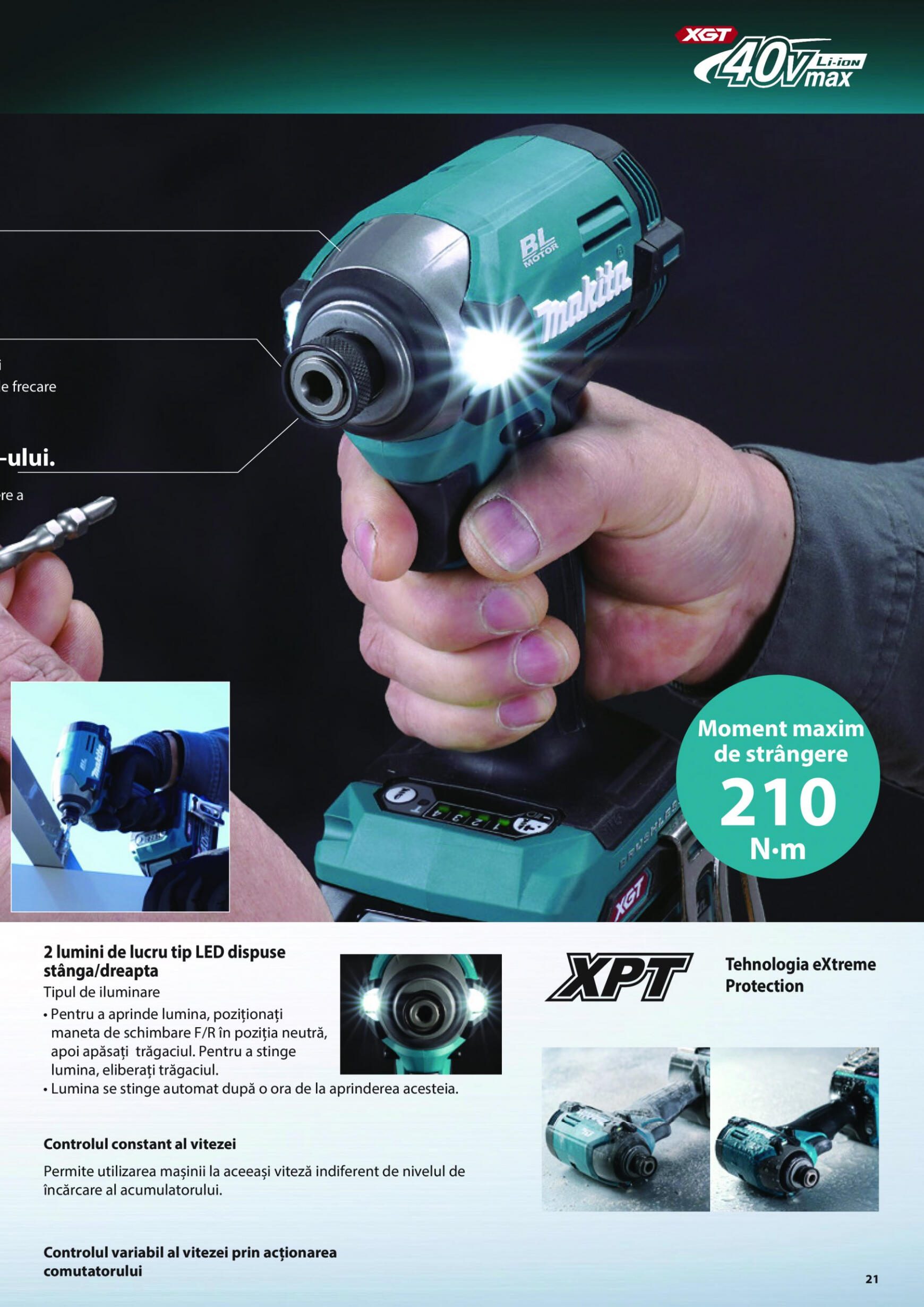 makita - Catalog nou Makita - Broșură Mașini profesionale cu acumulatori XGT 40Vmax/80Vmax 19.06. - 31.12. - page: 21