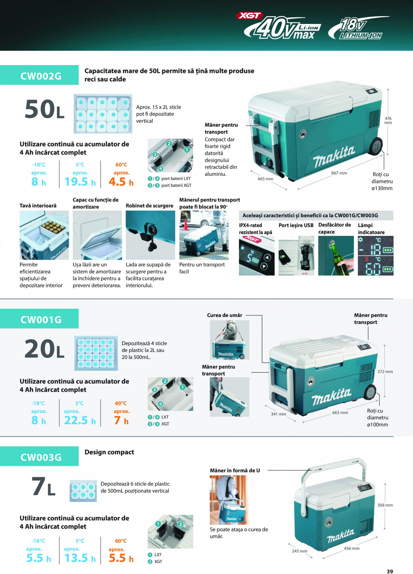 makita - Catalog nou Makita - Broșură Mașini profesionale cu acumulatori XGT 40Vmax/80Vmax 19.06. - 31.12. - page: 39