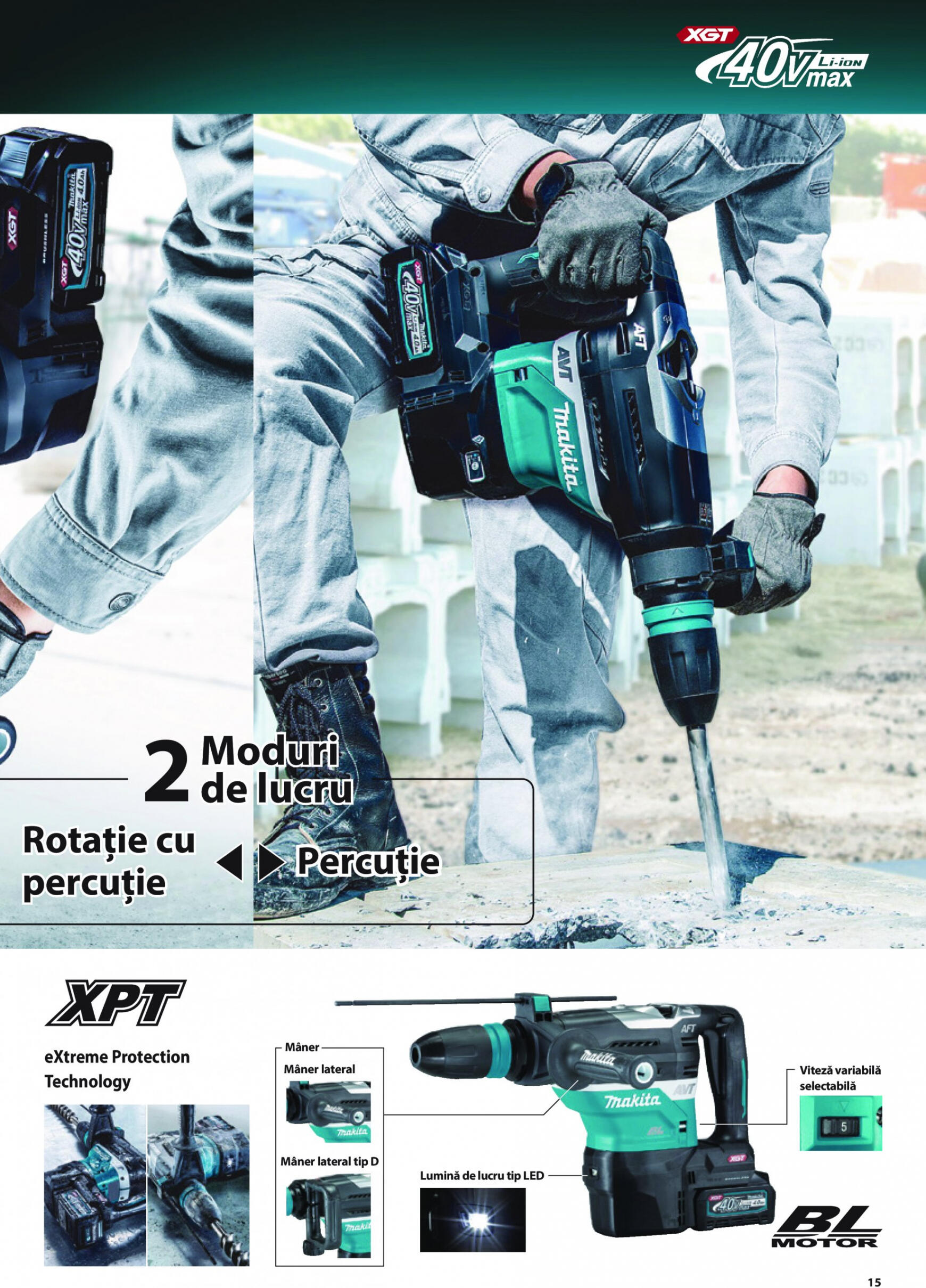 makita - Catalog nou Makita - Broșură Mașini profesionale cu acumulatori XGT 40Vmax/80Vmax 19.06. - 31.12. - page: 15