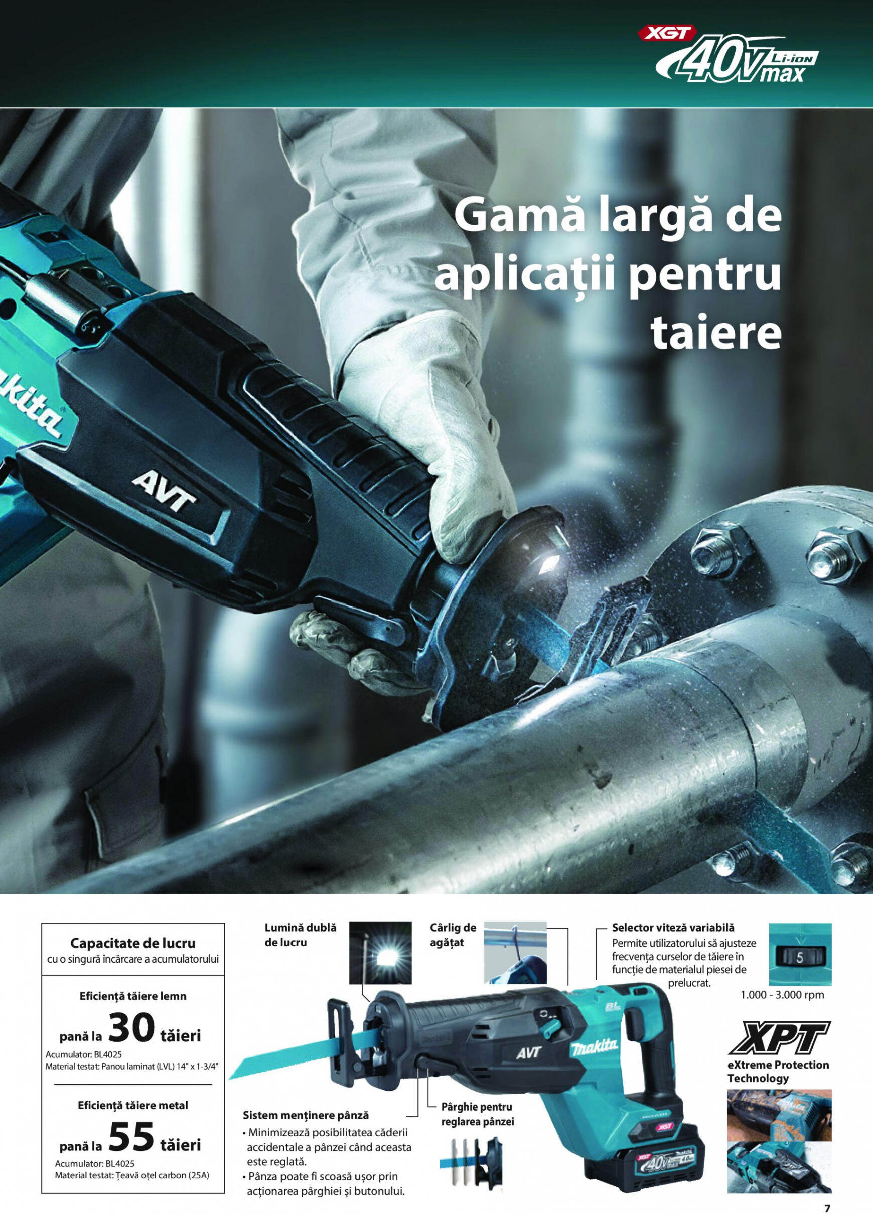 makita - Catalog nou Makita - Broșură Mașini profesionale cu acumulatori XGT 40Vmax/80Vmax 19.06. - 31.12. - page: 7