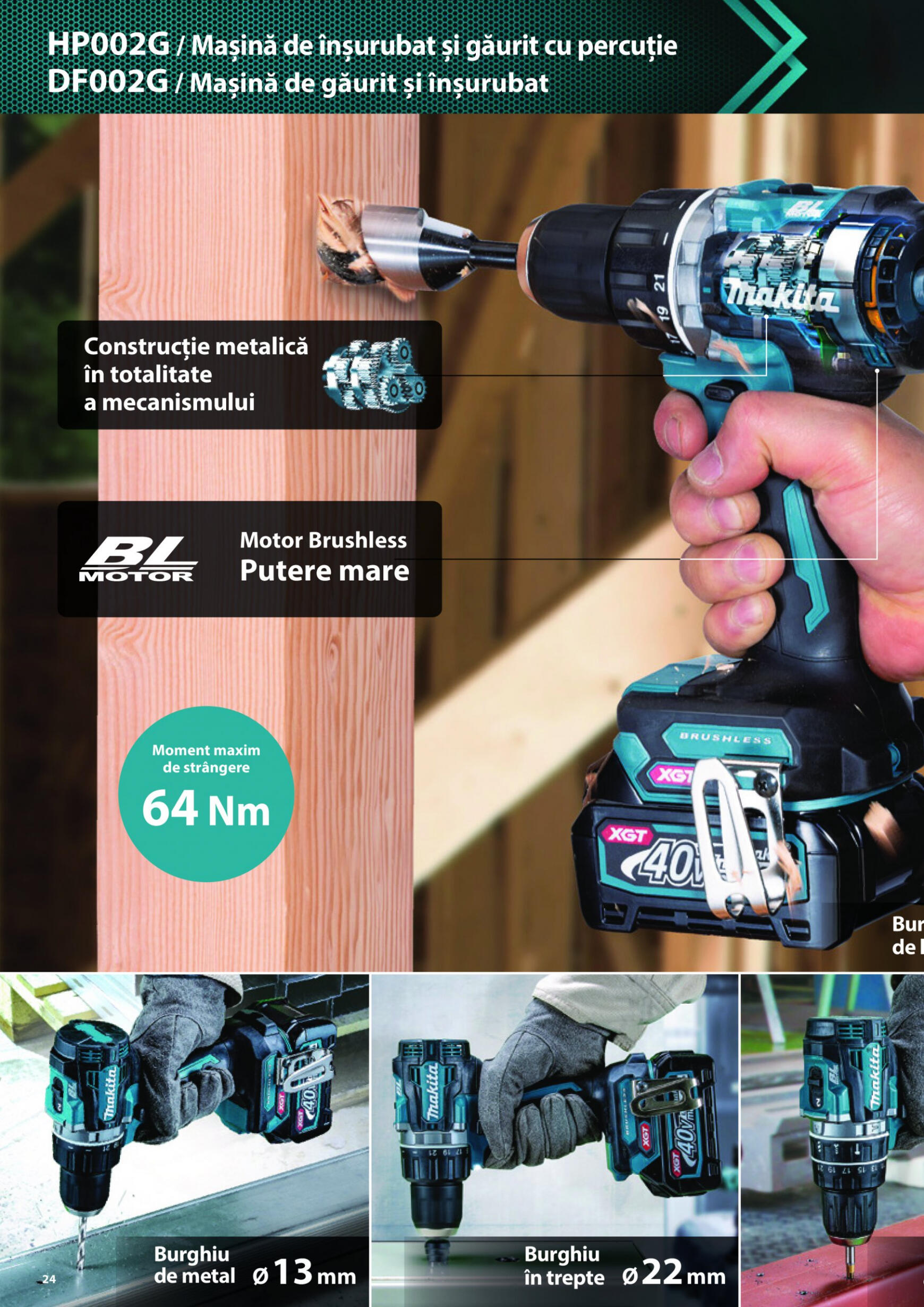 makita - Catalog nou Makita - Broșură Mașini profesionale cu acumulatori XGT 40Vmax/80Vmax 19.06. - 31.12. - page: 24