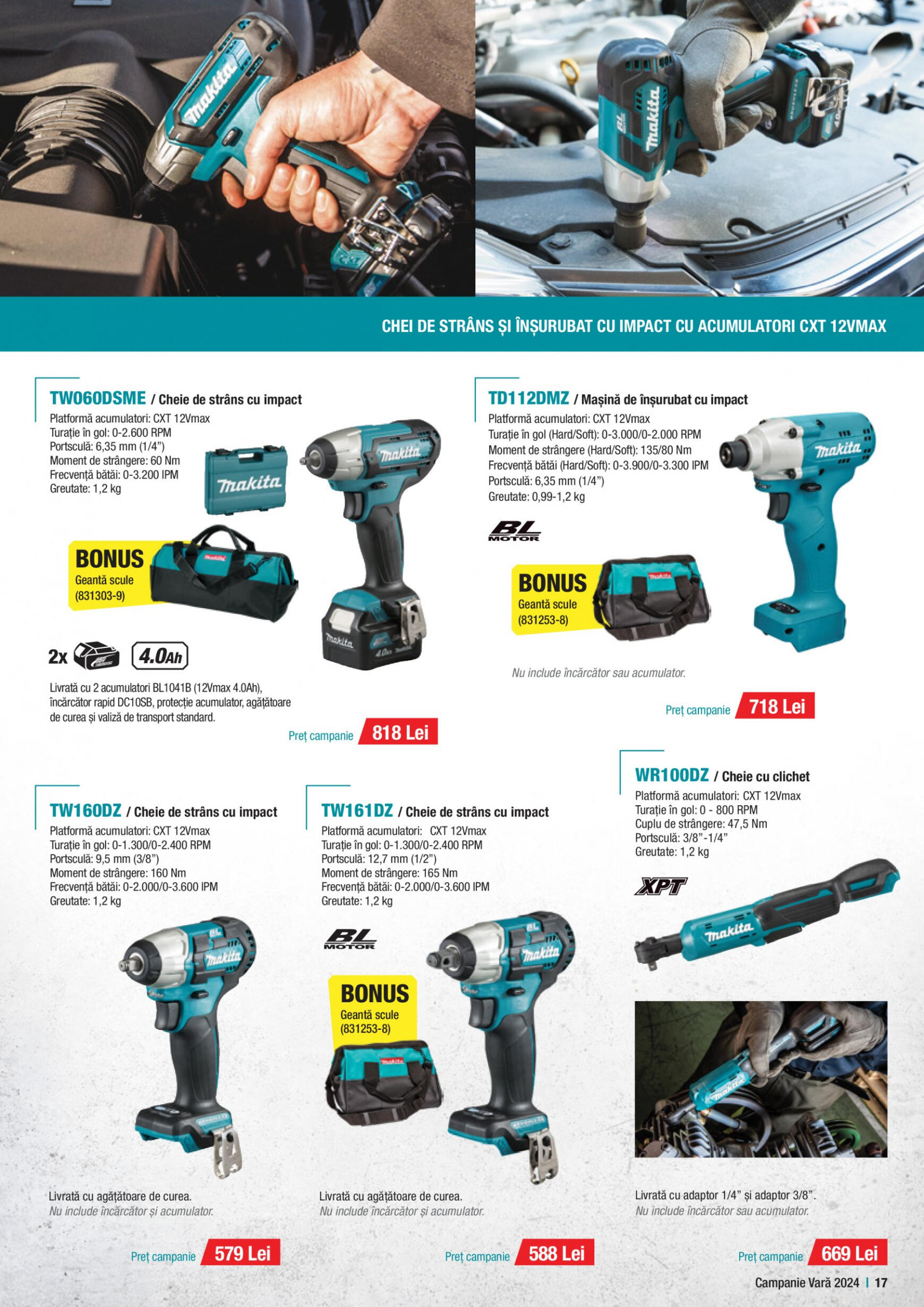 makita - Catalog nou Makita - Broșură Campanie Construcții Vară 2024 01.07. - 30.09. - page: 17