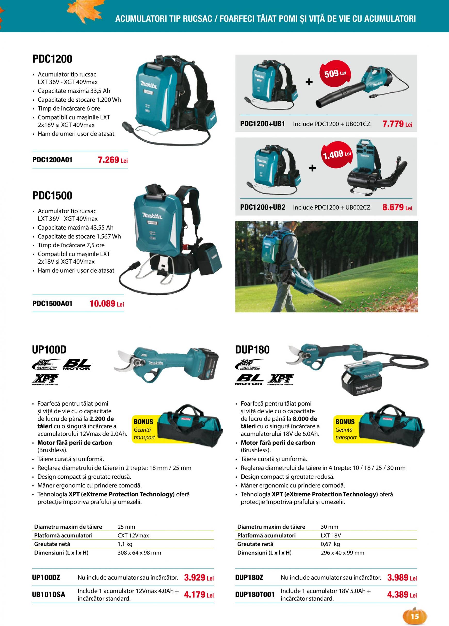 makita - Catalog nou Makita - Grădină Toamnă-Iarnă 2024 01.09. - 20.12. - page: 15