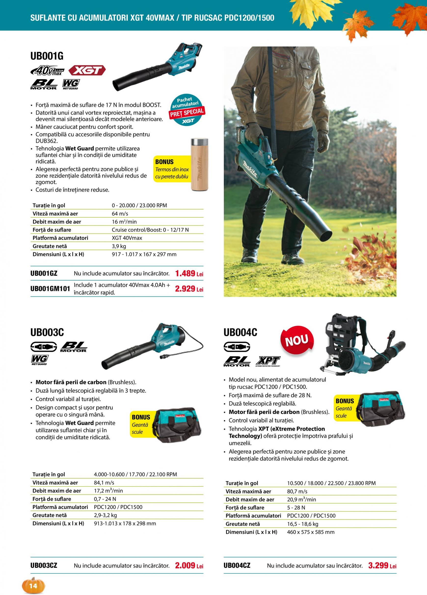 makita - Catalog nou Makita - Grădină Toamnă-Iarnă 2024 01.09. - 20.12. - page: 14