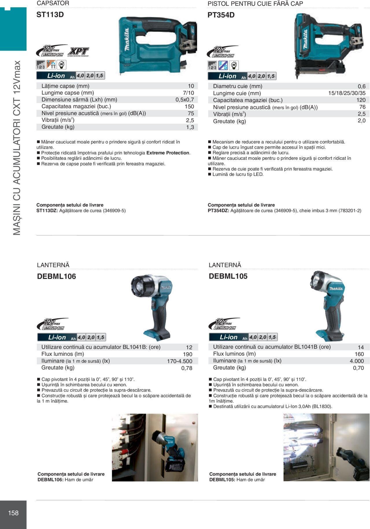 makita - Makita catalog - Mașini Profesionale de joi 01.02.2024 - page: 158