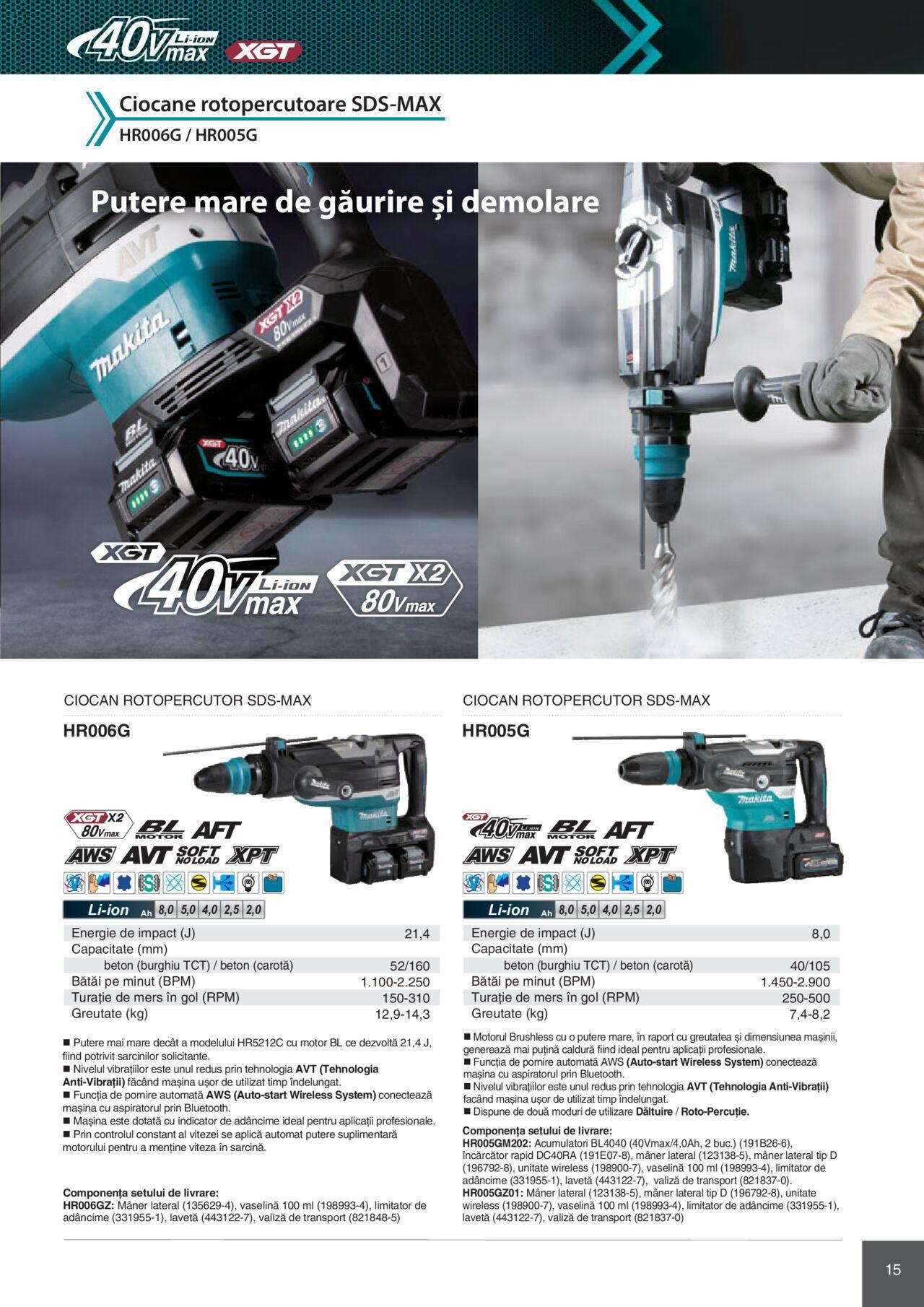 makita - Makita catalog - Mașini Profesionale de joi 01.02.2024 - page: 15