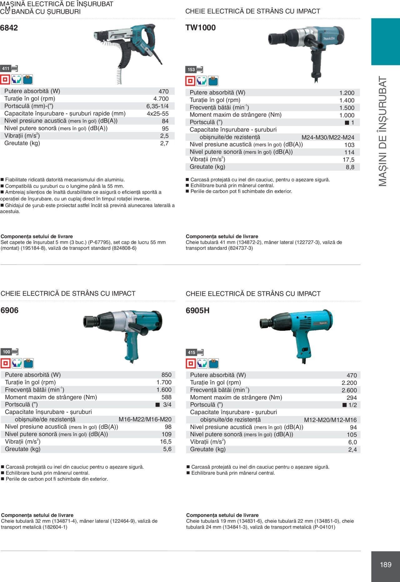 makita - Makita catalog - Mașini Profesionale de joi 01.02.2024 - page: 189