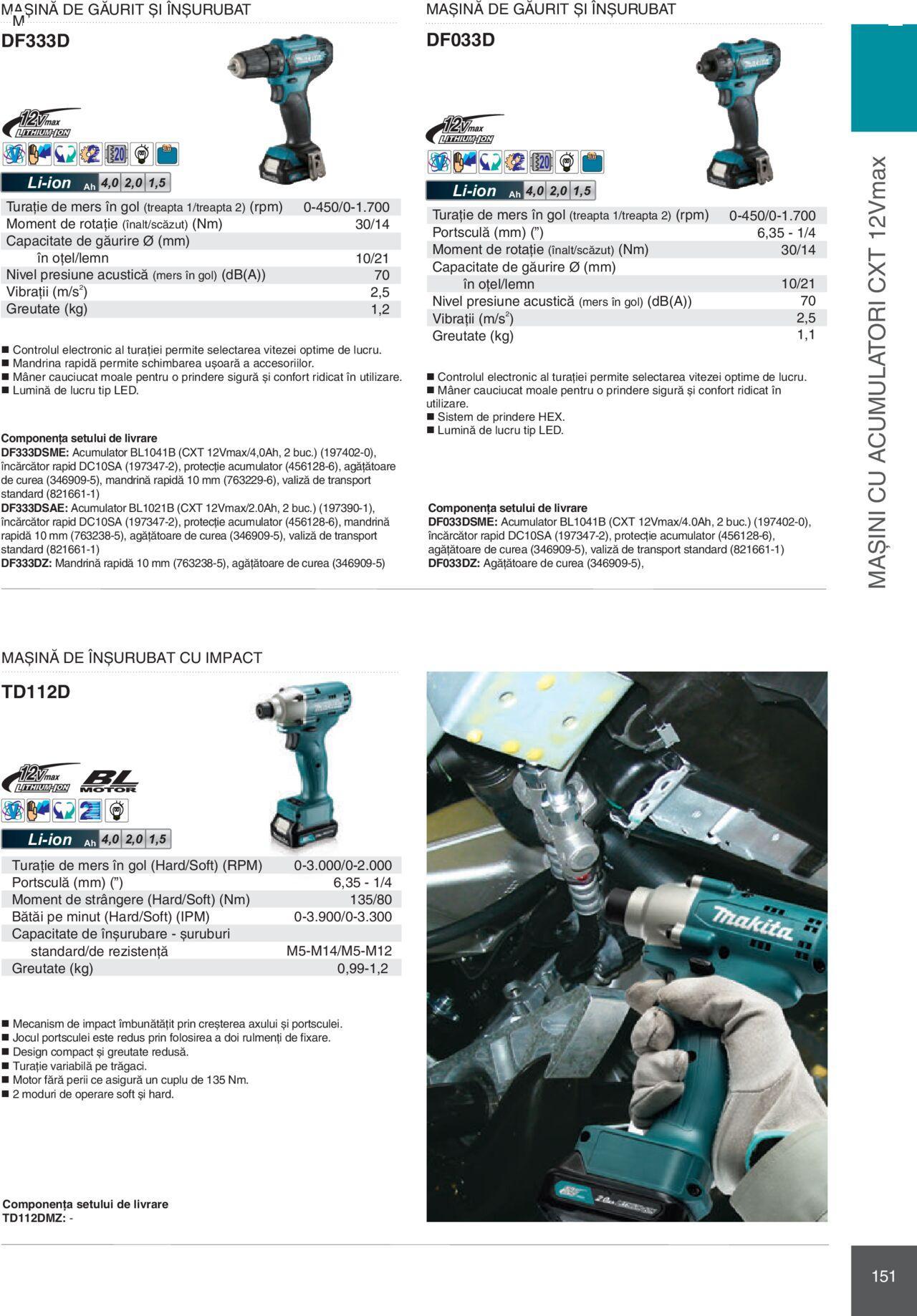 makita - Makita catalog - Mașini Profesionale de joi 01.02.2024 - page: 151