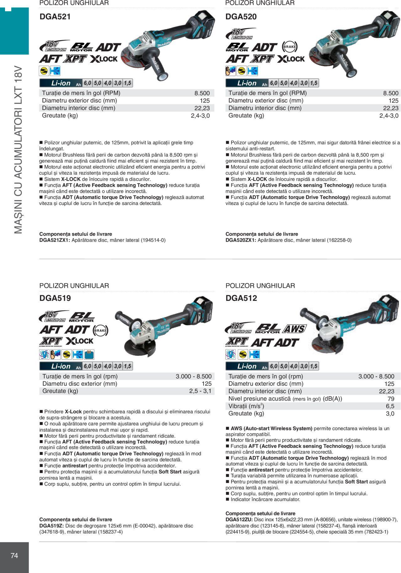 makita - Makita catalog - Mașini Profesionale de joi 01.02.2024 - page: 74