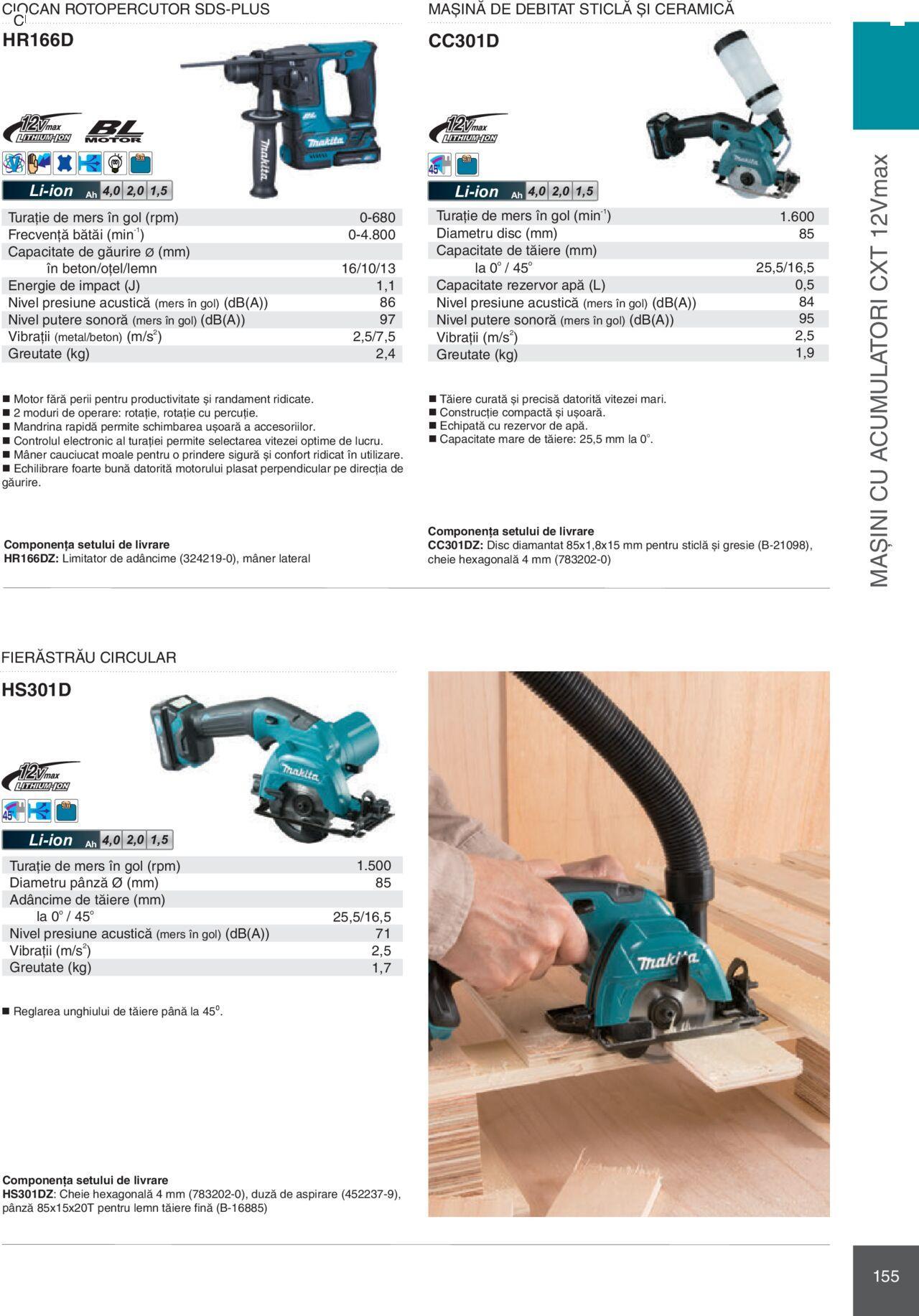 makita - Makita catalog - Mașini Profesionale de joi 01.02.2024 - page: 155