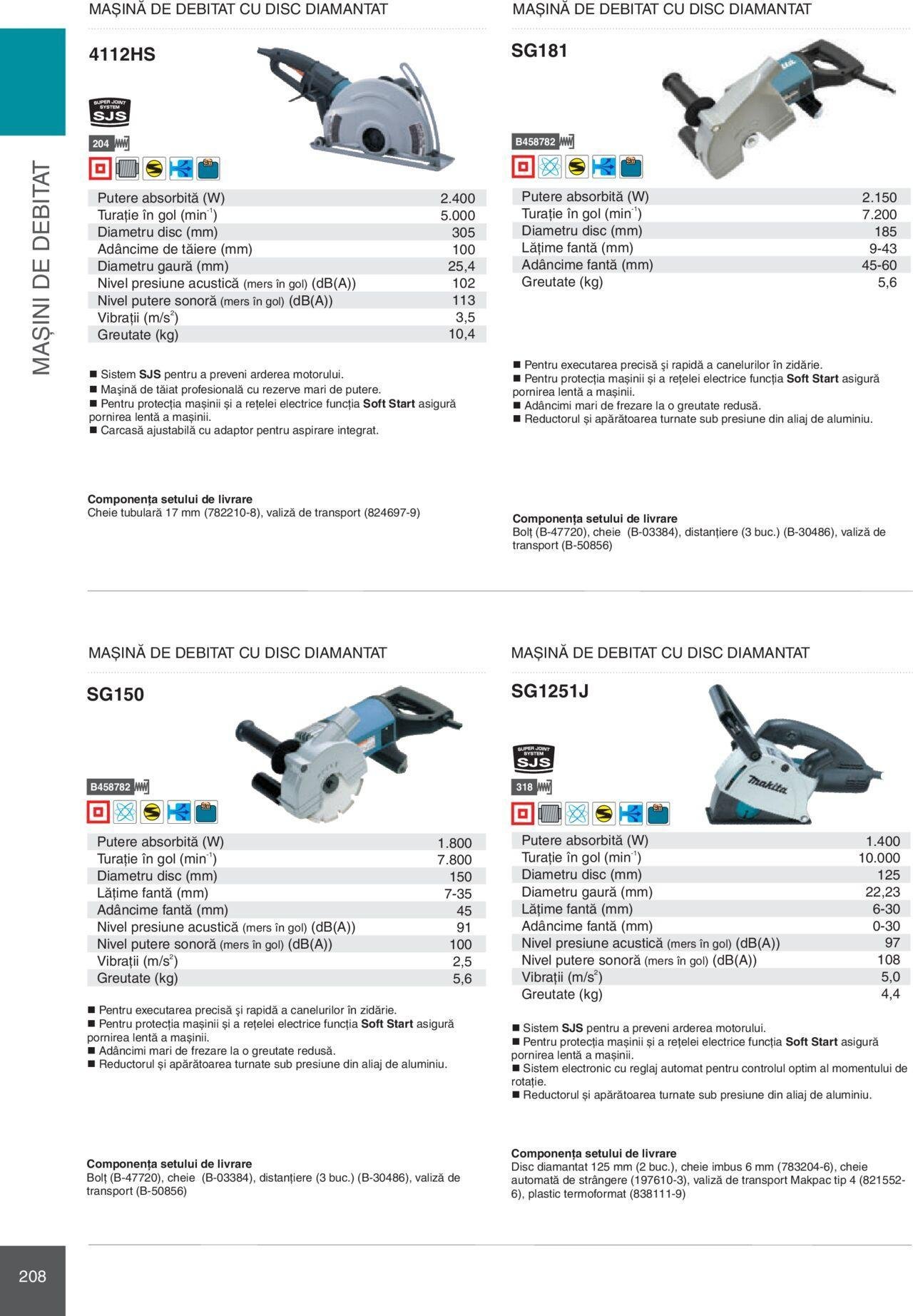 makita - Makita catalog - Mașini Profesionale de joi 01.02.2024 - page: 208