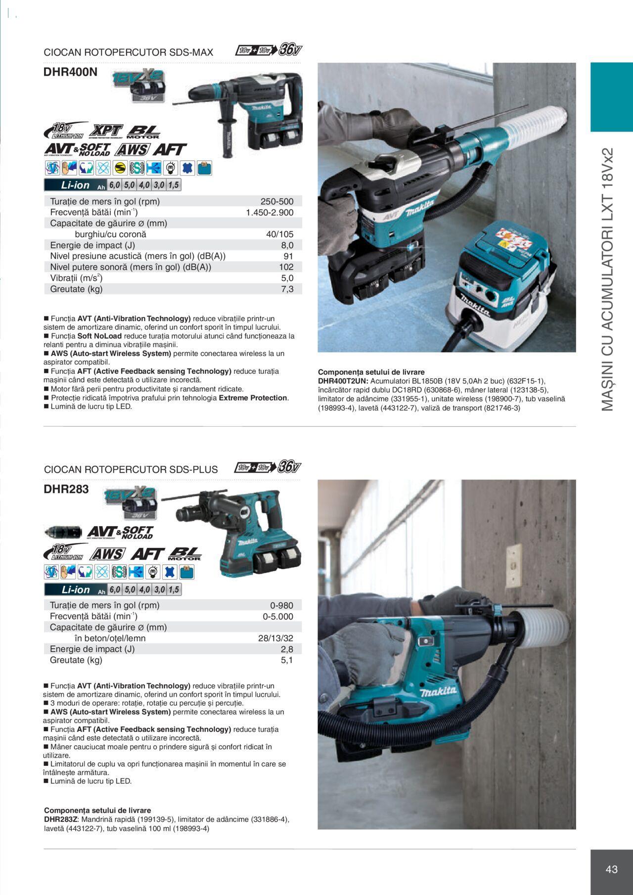 makita - Makita catalog - Mașini Profesionale de joi 01.02.2024 - page: 43