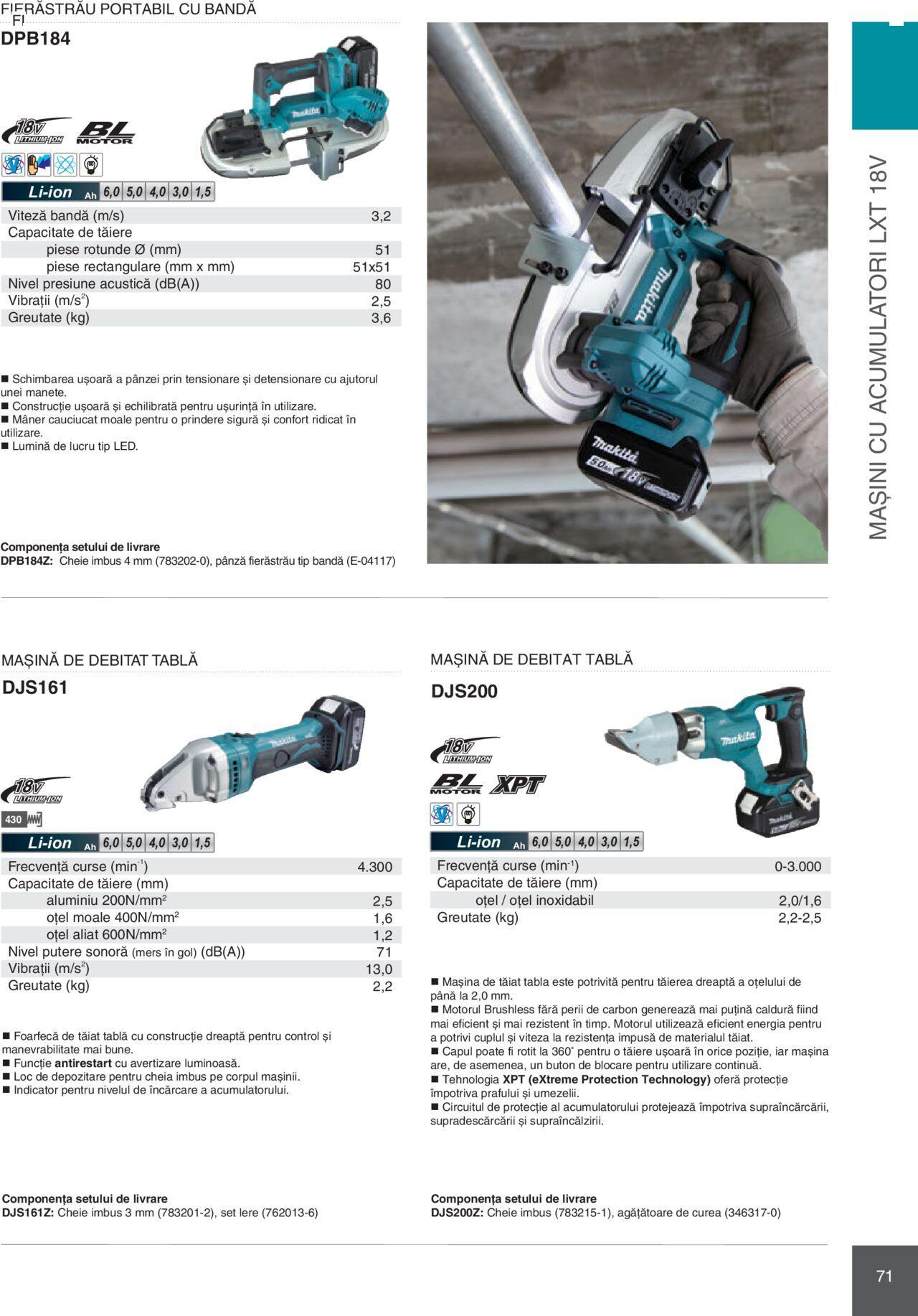 makita - Makita catalog - Mașini Profesionale de joi 01.02.2024 - page: 71