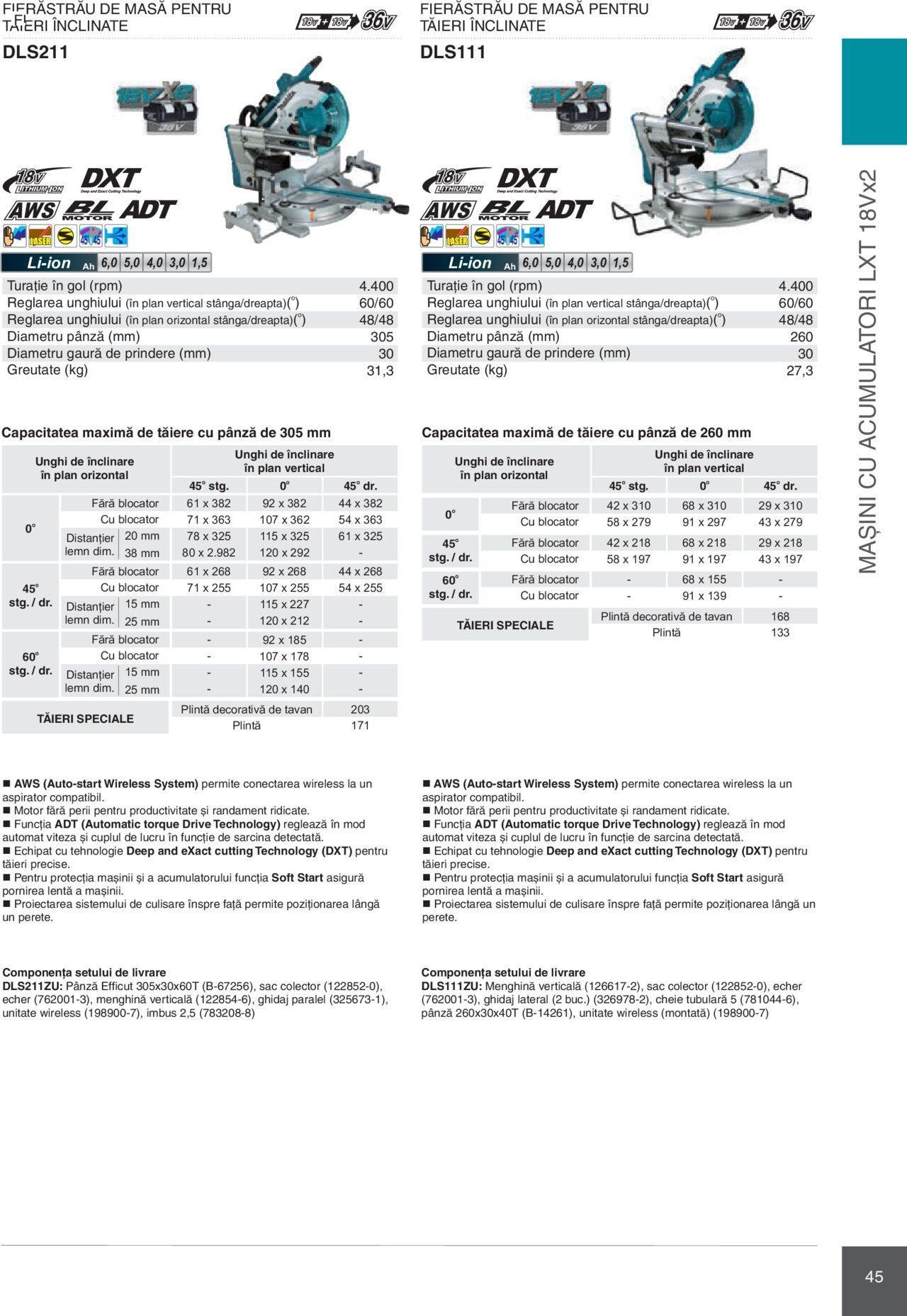 makita - Makita catalog - Mașini Profesionale de joi 01.02.2024 - page: 45