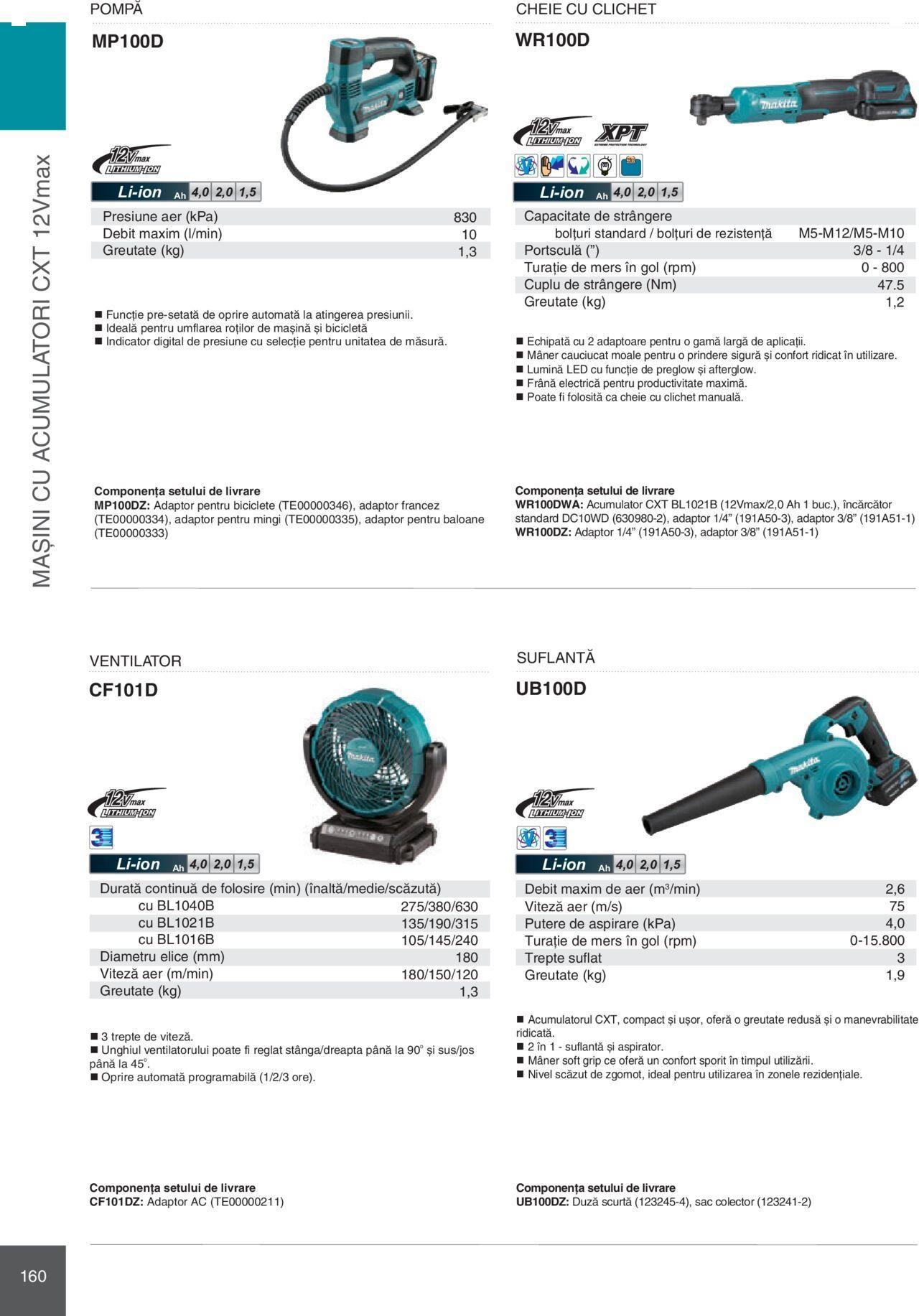 makita - Makita catalog - Mașini Profesionale de joi 01.02.2024 - page: 160