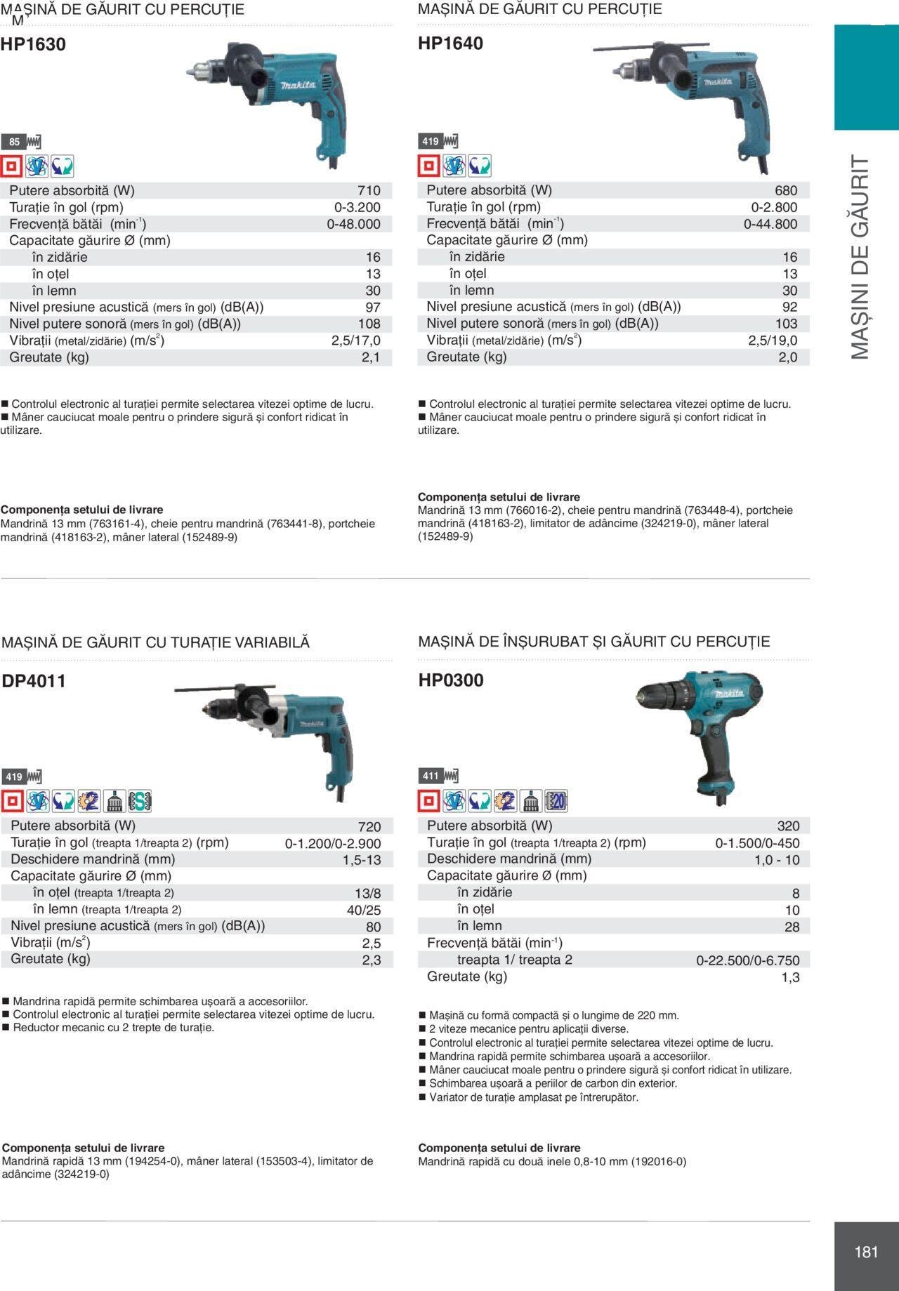 makita - Makita catalog - Mașini Profesionale de joi 01.02.2024 - page: 181