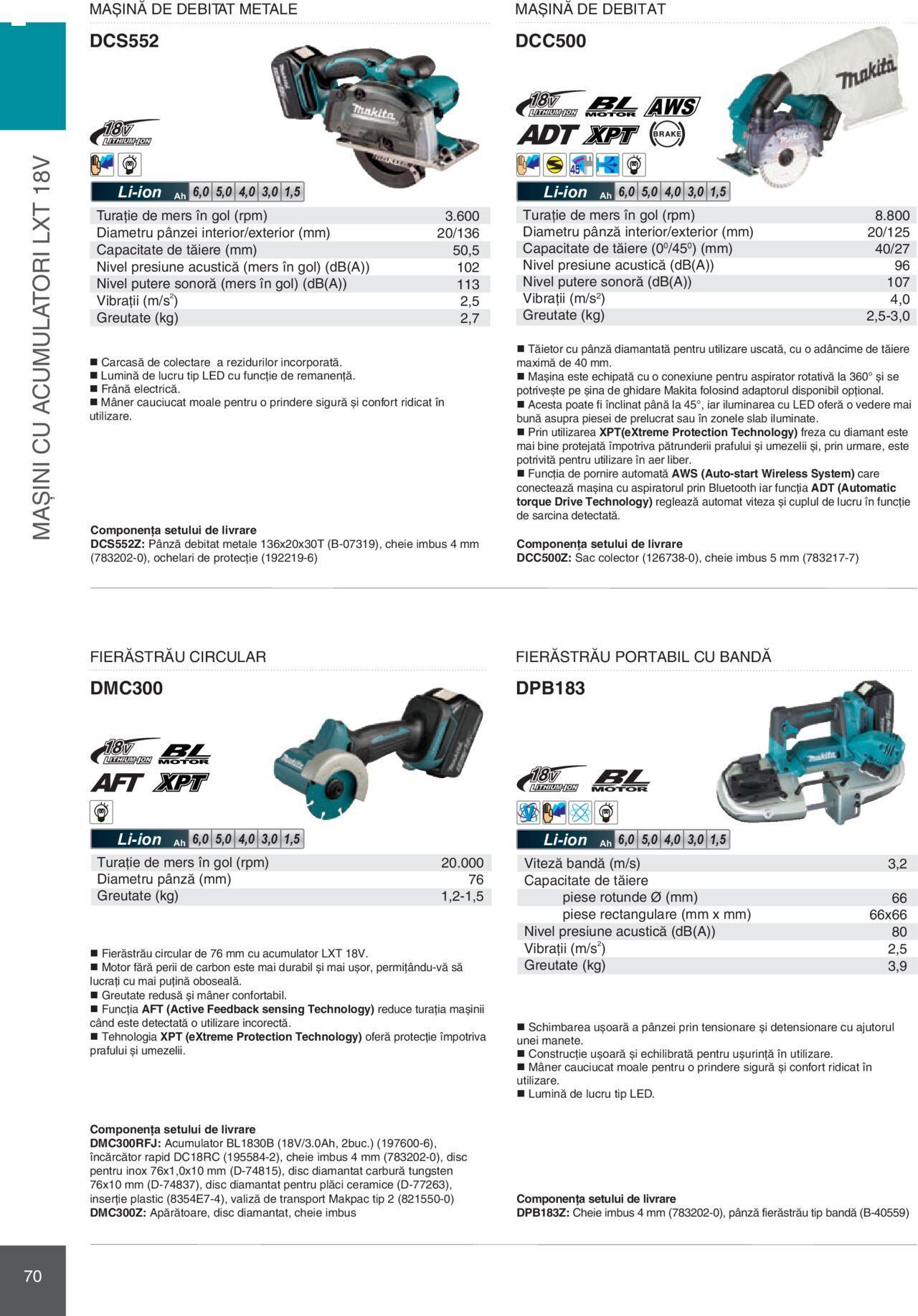 makita - Makita catalog - Mașini Profesionale de joi 01.02.2024 - page: 70