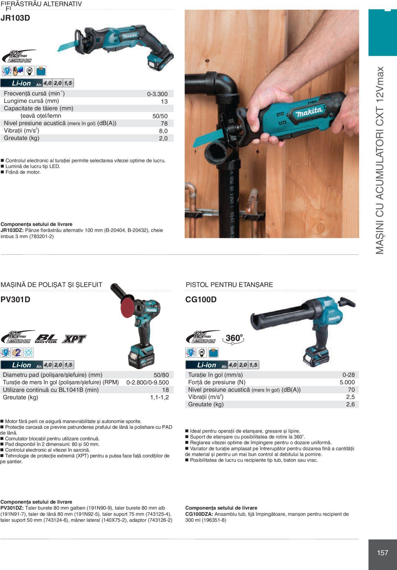 makita - Makita catalog - Mașini Profesionale de joi 01.02.2024 - page: 157