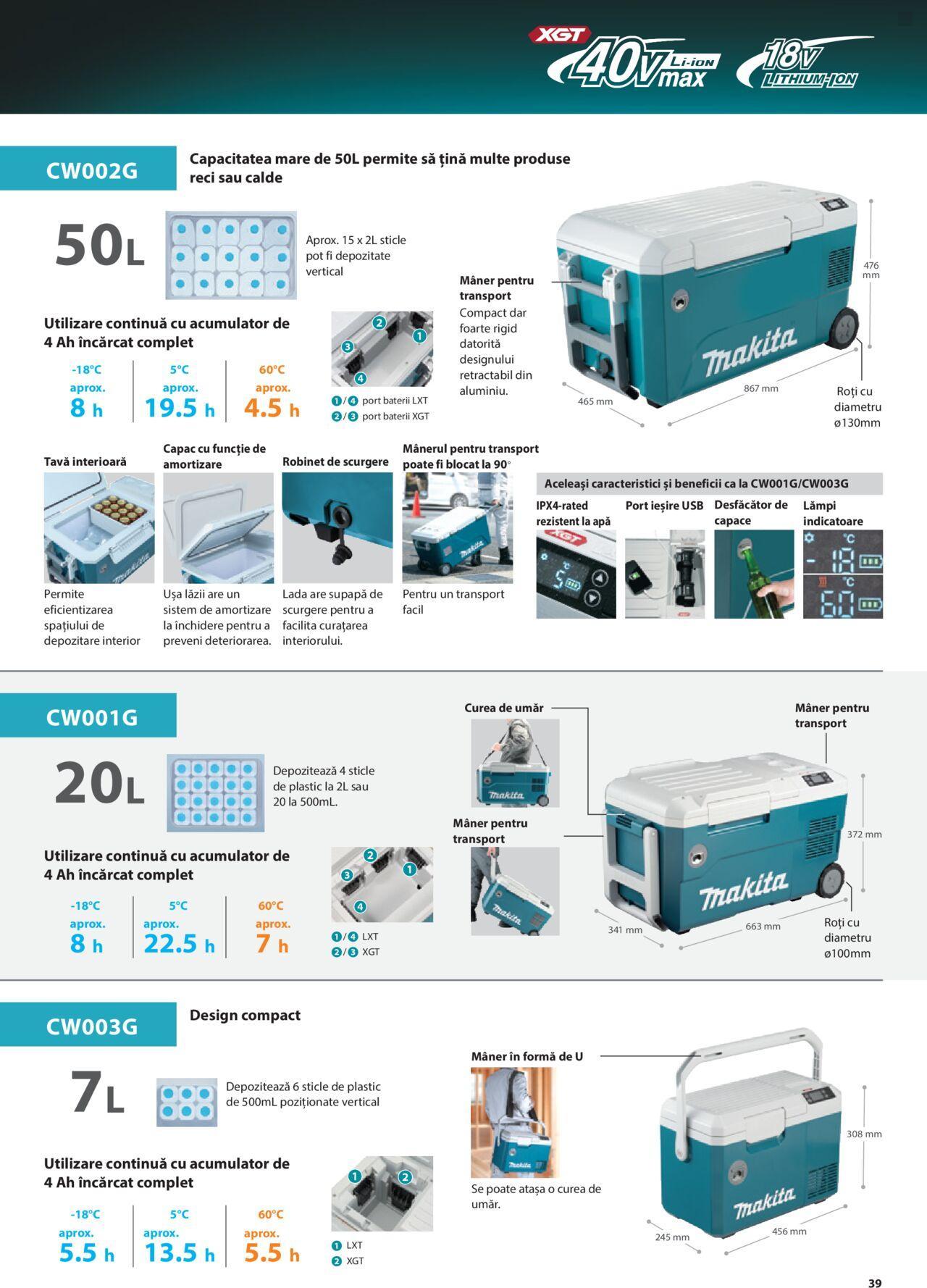 makita - Makita catalog - Masini profesionale Makita XGT de joi 20.06.2024 - page: 39