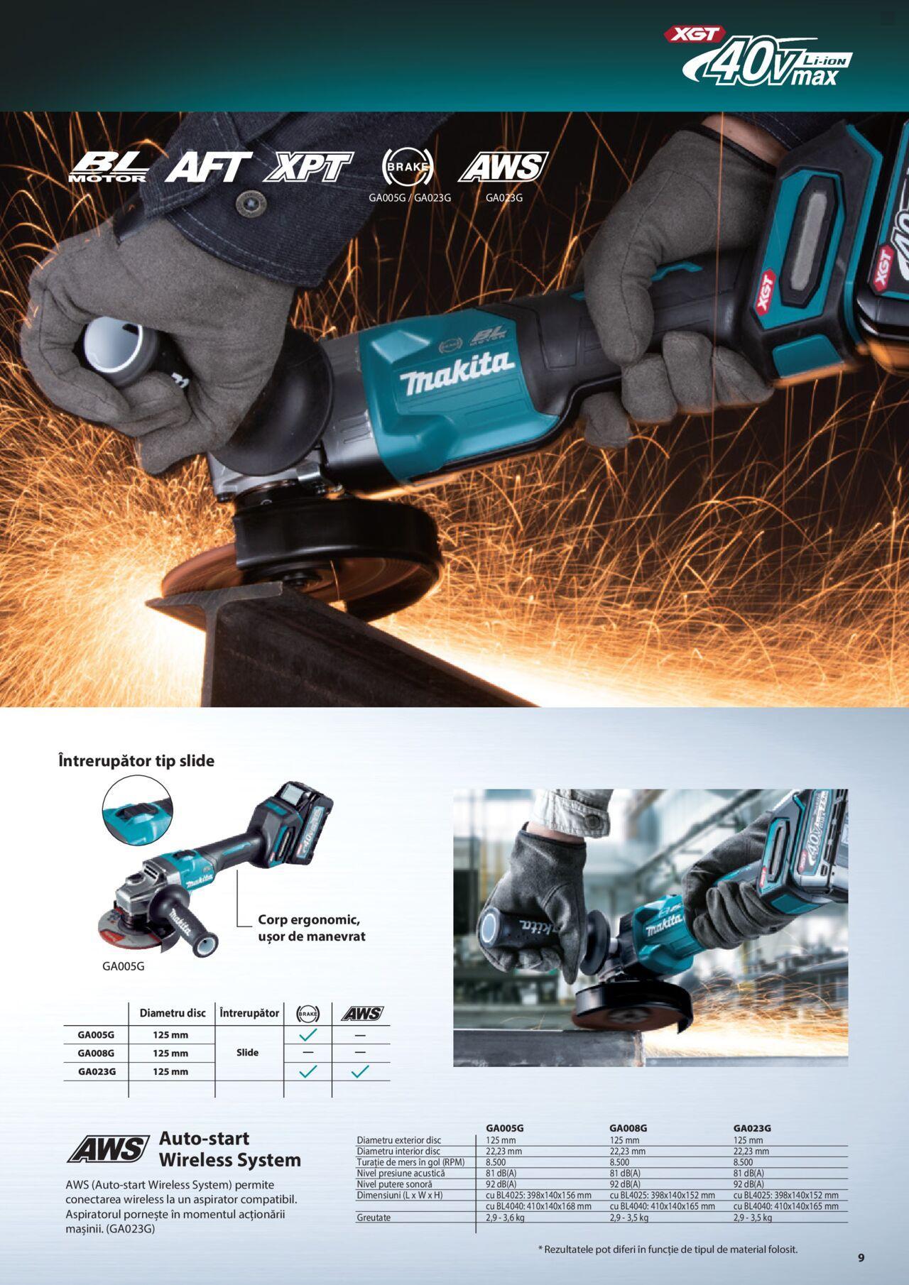 makita - Makita catalog - Masini profesionale Makita XGT de joi 20.06.2024 - page: 9