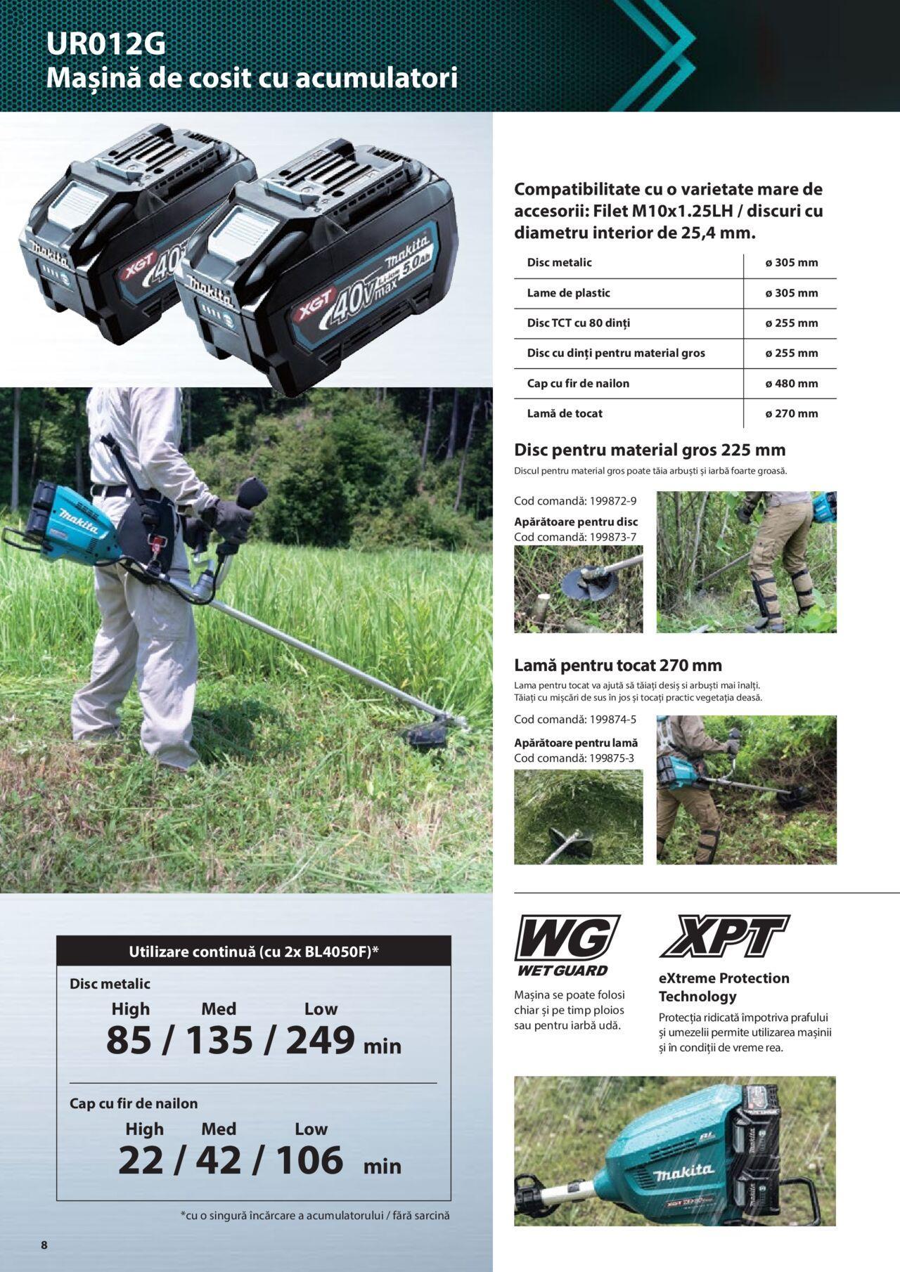 makita - Makita catalog - Masini de gradina Makita XGT de joi 20.06.2024 - page: 8