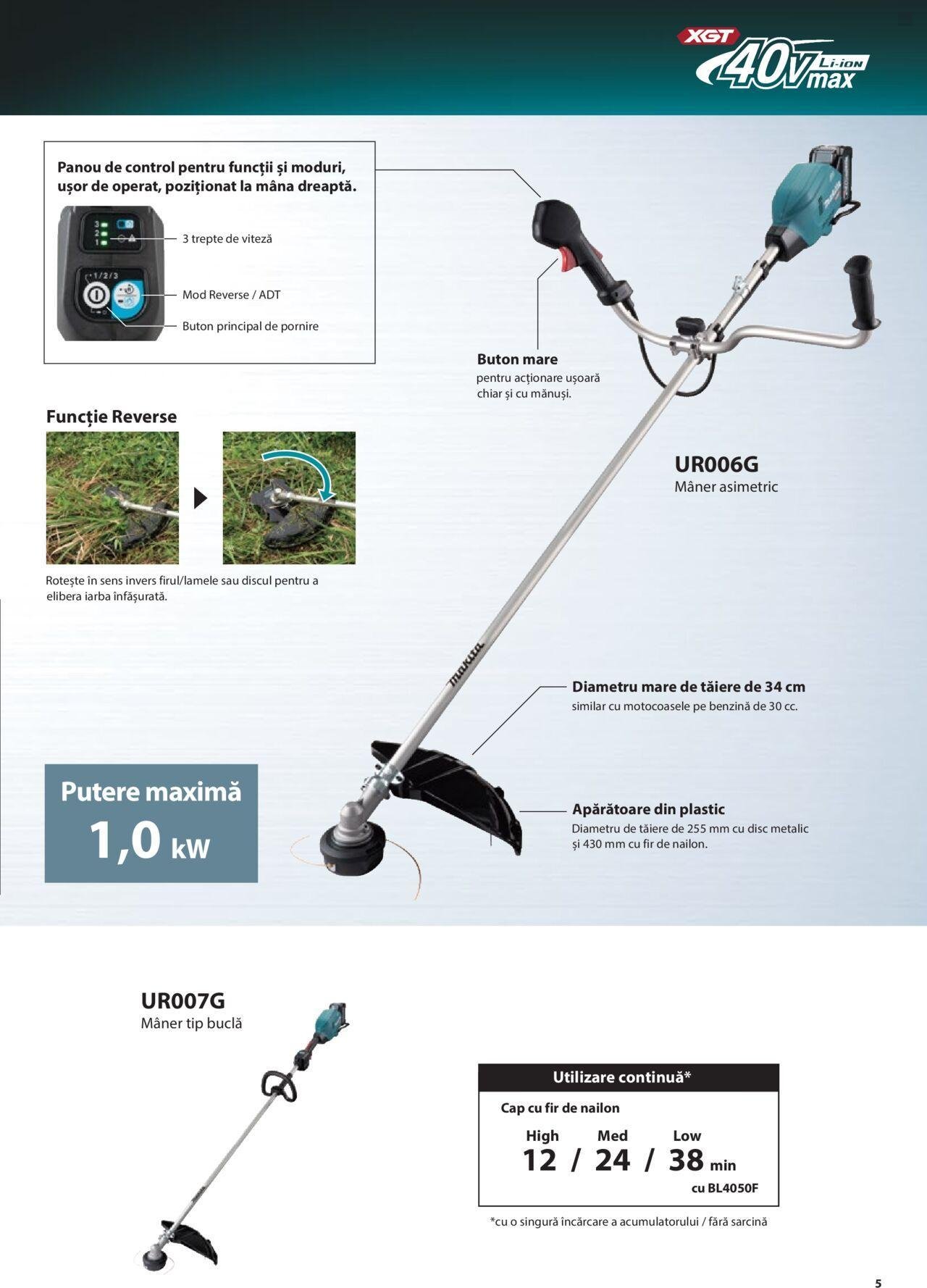 makita - Makita catalog - Masini de gradina Makita XGT de joi 20.06.2024 - page: 5