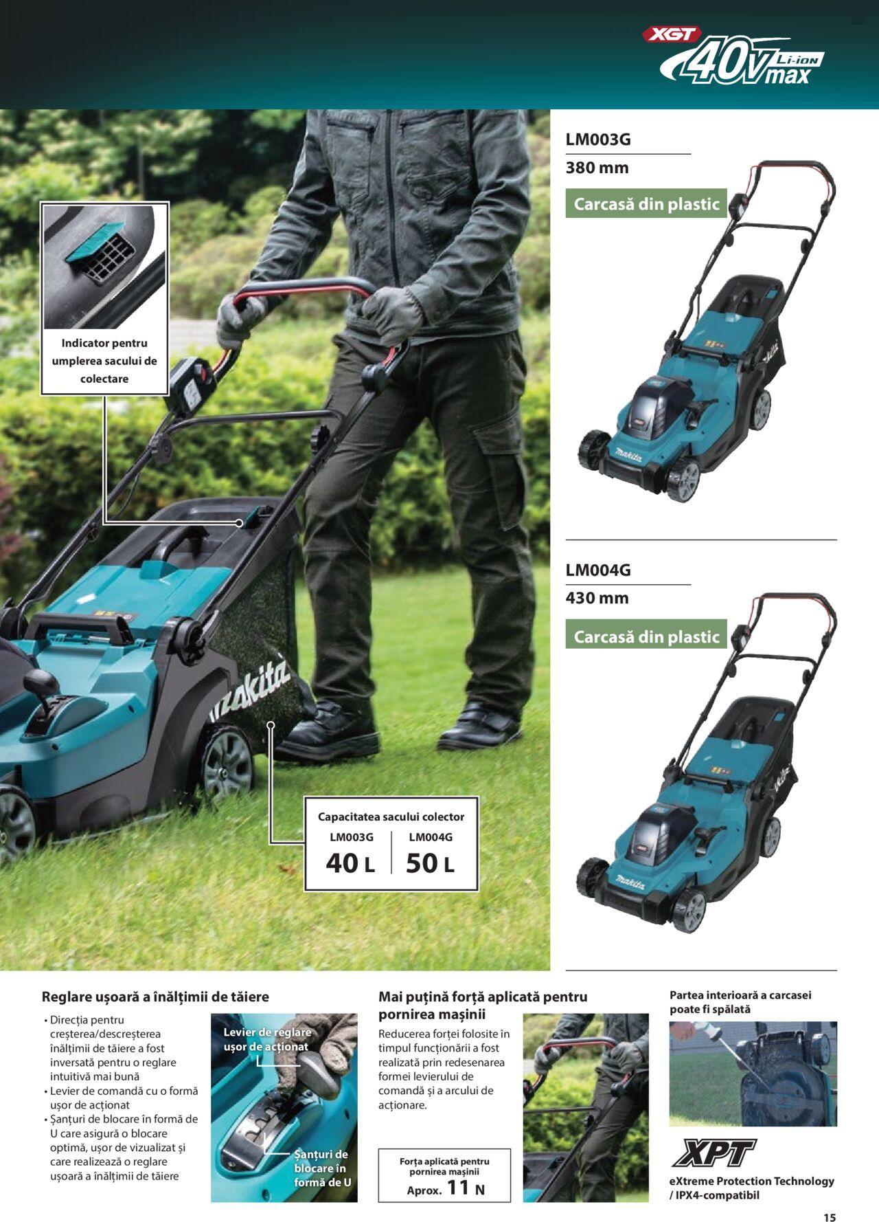 makita - Makita catalog - Masini de gradina Makita XGT de joi 20.06.2024 - page: 15