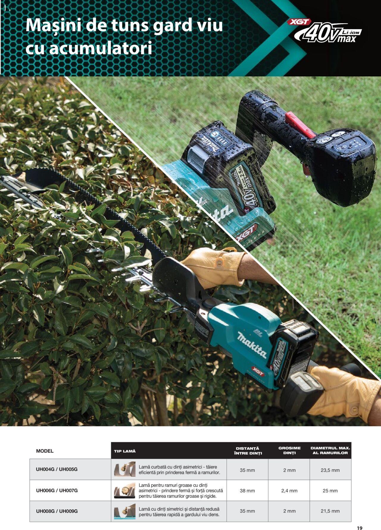 makita - Makita catalog - Masini de gradina Makita XGT de joi 20.06.2024 - page: 19