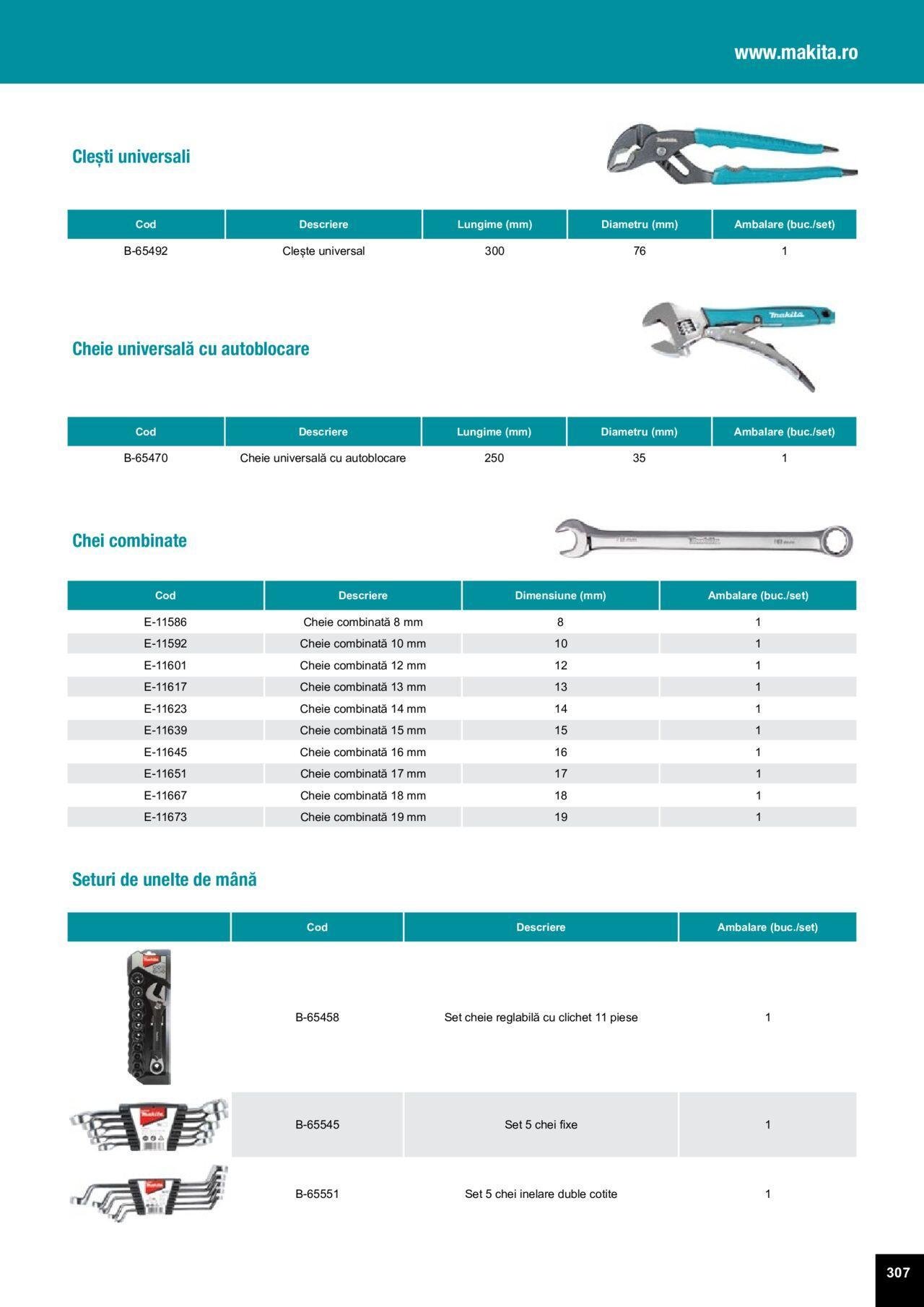 makita - Makita catalog - Accesorii de luni 25.03.2024 - page: 307