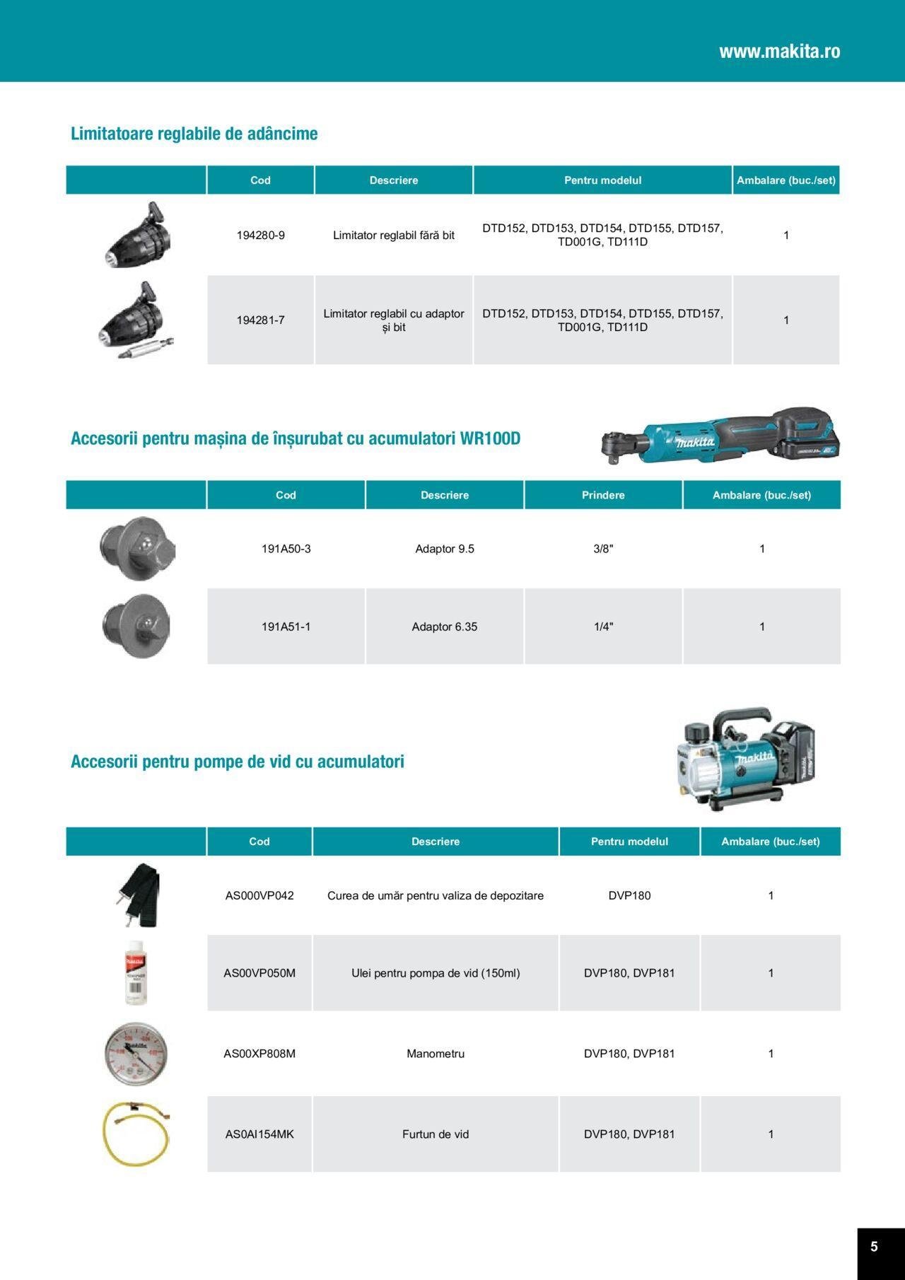 makita - Makita catalog - Accesorii de luni 25.03.2024 - page: 5