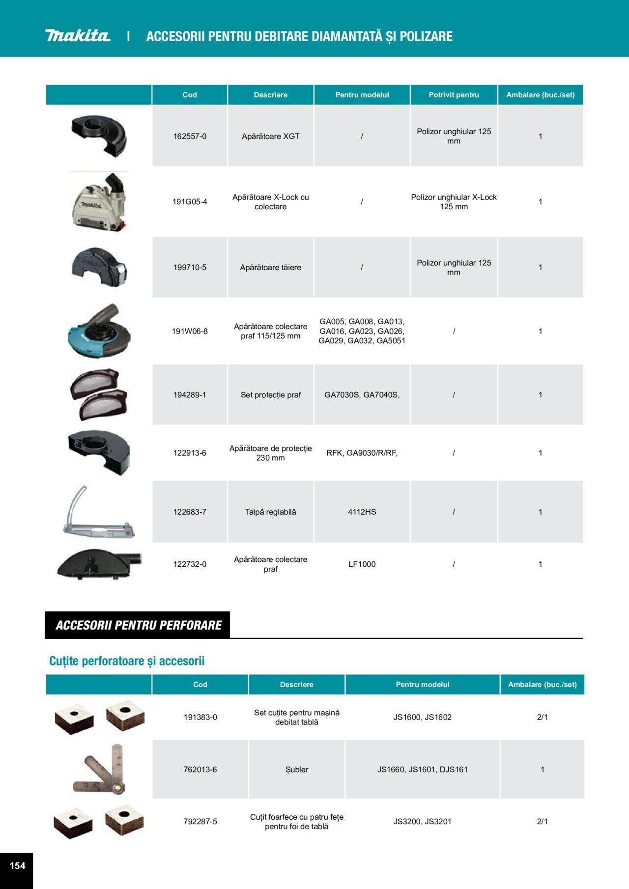 makita - Makita catalog - Accesorii de luni 25.03.2024 - page: 154