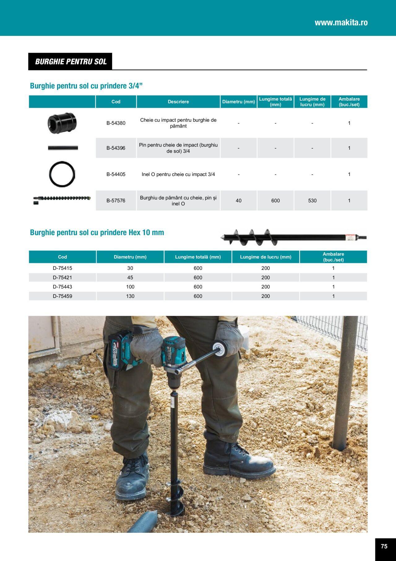 makita - Makita catalog - Accesorii de luni 25.03.2024 - page: 75