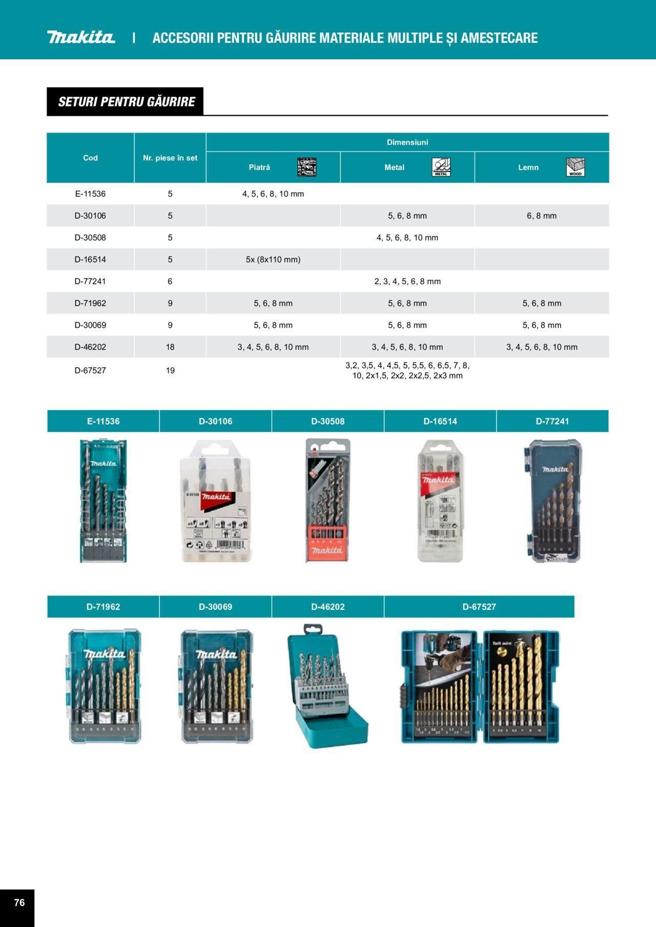 makita - Makita catalog - Accesorii de luni 25.03.2024 - page: 76