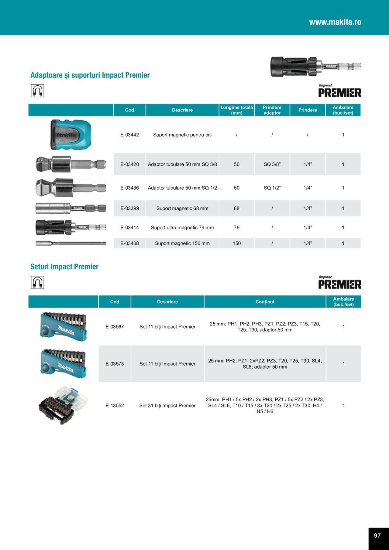 makita - Makita catalog - Accesorii de luni 25.03.2024 - page: 97