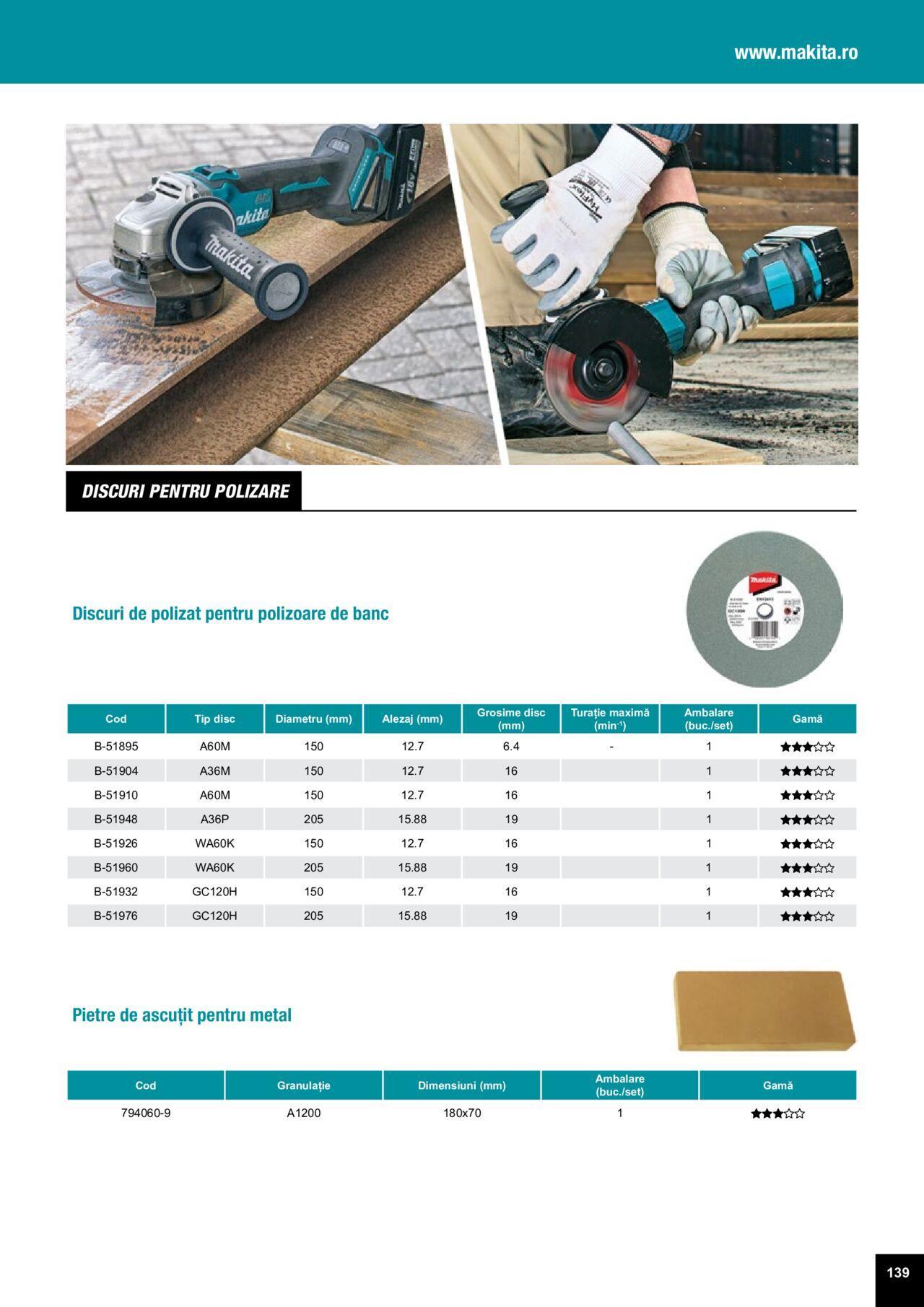 makita - Makita catalog - Accesorii de luni 25.03.2024 - page: 139