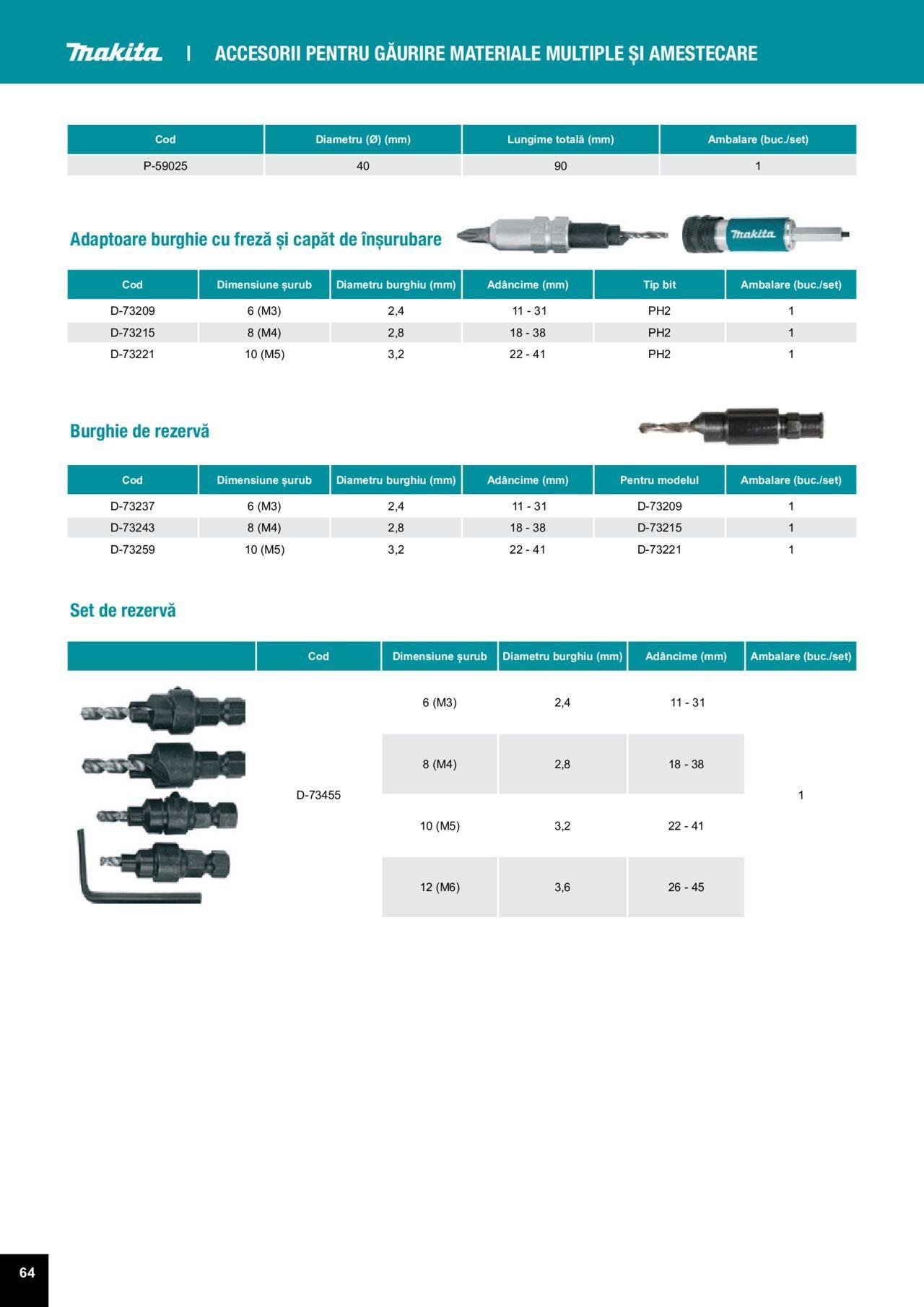 makita - Makita catalog - Accesorii de luni 25.03.2024 - page: 64