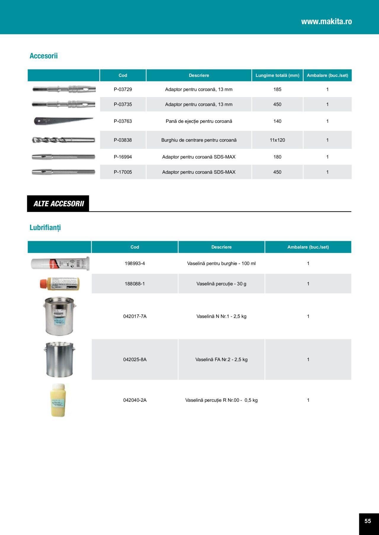 makita - Makita catalog - Accesorii de luni 25.03.2024 - page: 55